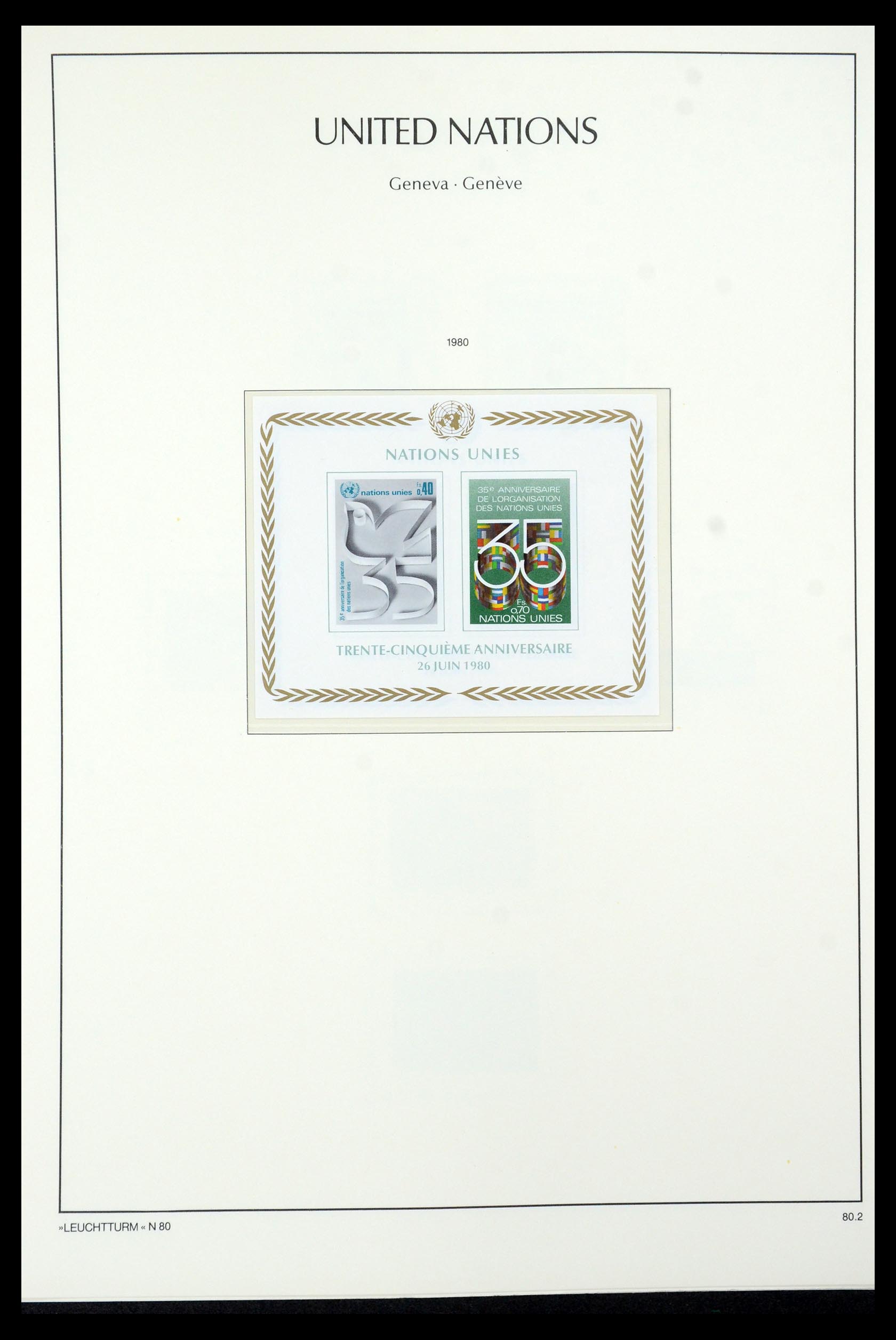 35457 014 - Postzegelverzameling 35457 Verenigde Naties Genève en Wenen 1969-2008