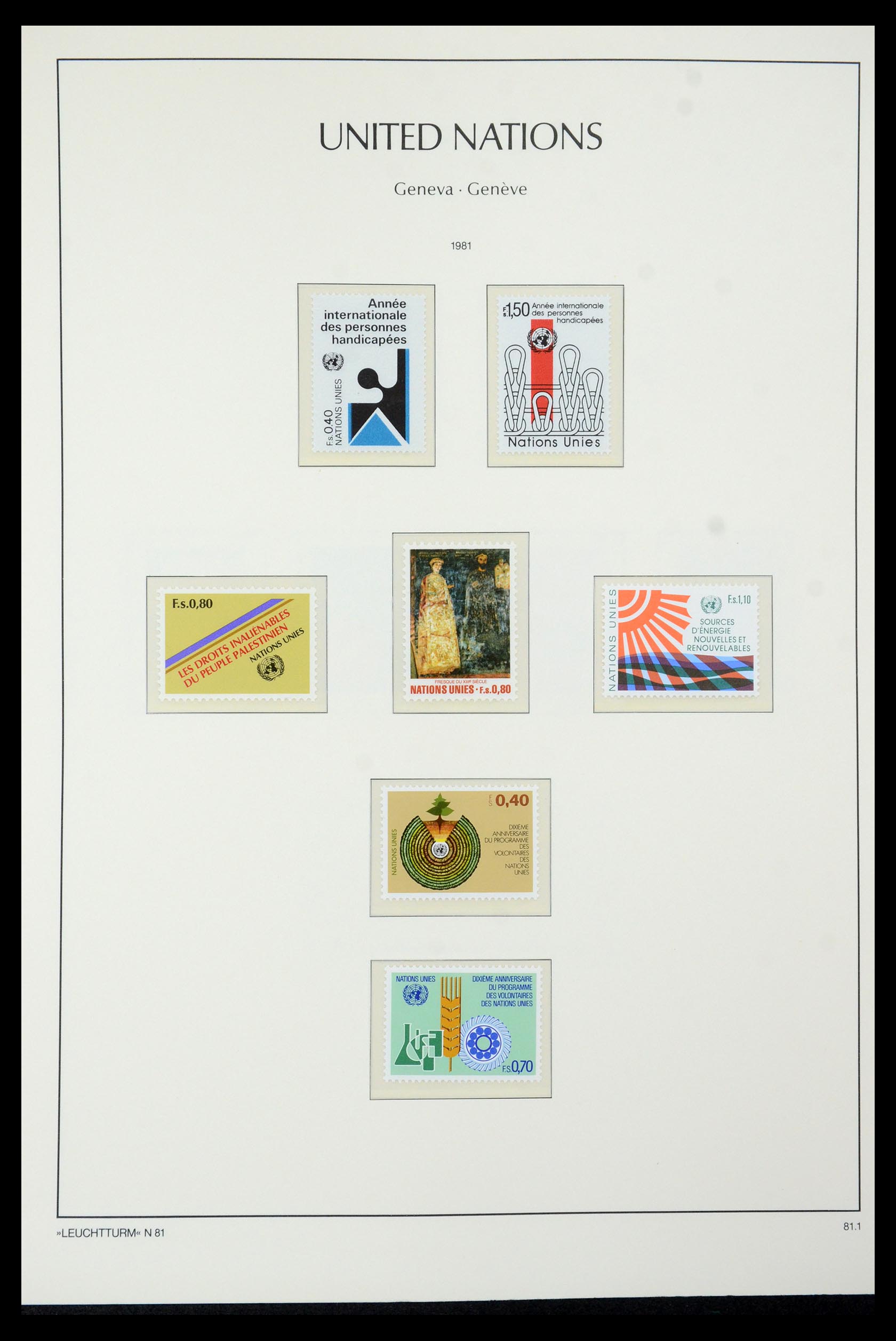 35457 015 - Postzegelverzameling 35457 Verenigde Naties Genève en Wenen 1969-2008