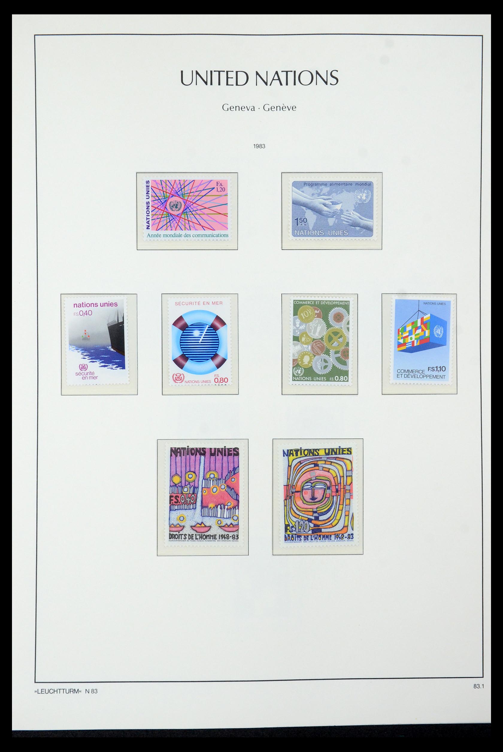 35457 017 - Postzegelverzameling 35457 Verenigde Naties Genève en Wenen 1969-2008