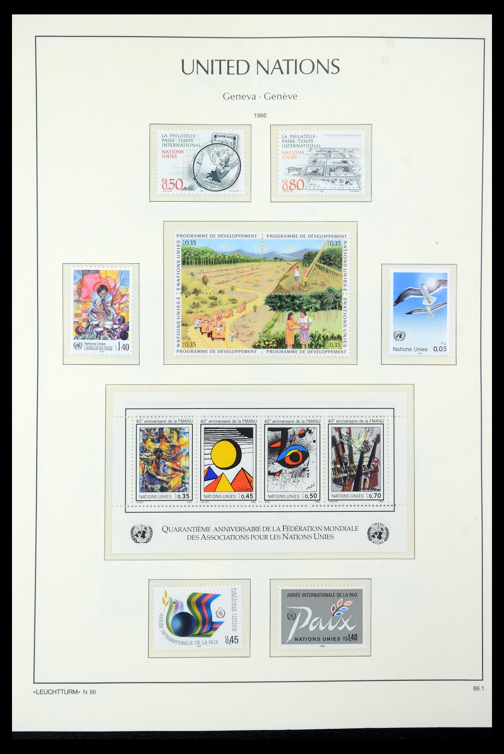 35457 021 - Postzegelverzameling 35457 Verenigde Naties Genève en Wenen 1969-2008