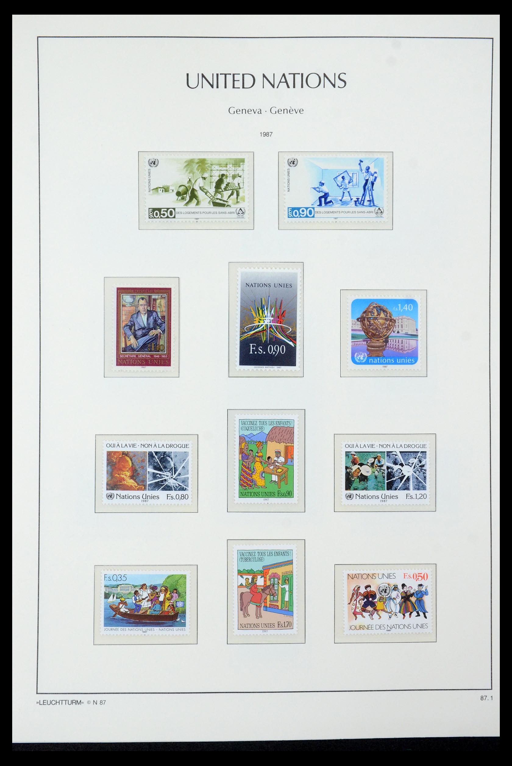 35457 022 - Postzegelverzameling 35457 Verenigde Naties Genève en Wenen 1969-2008