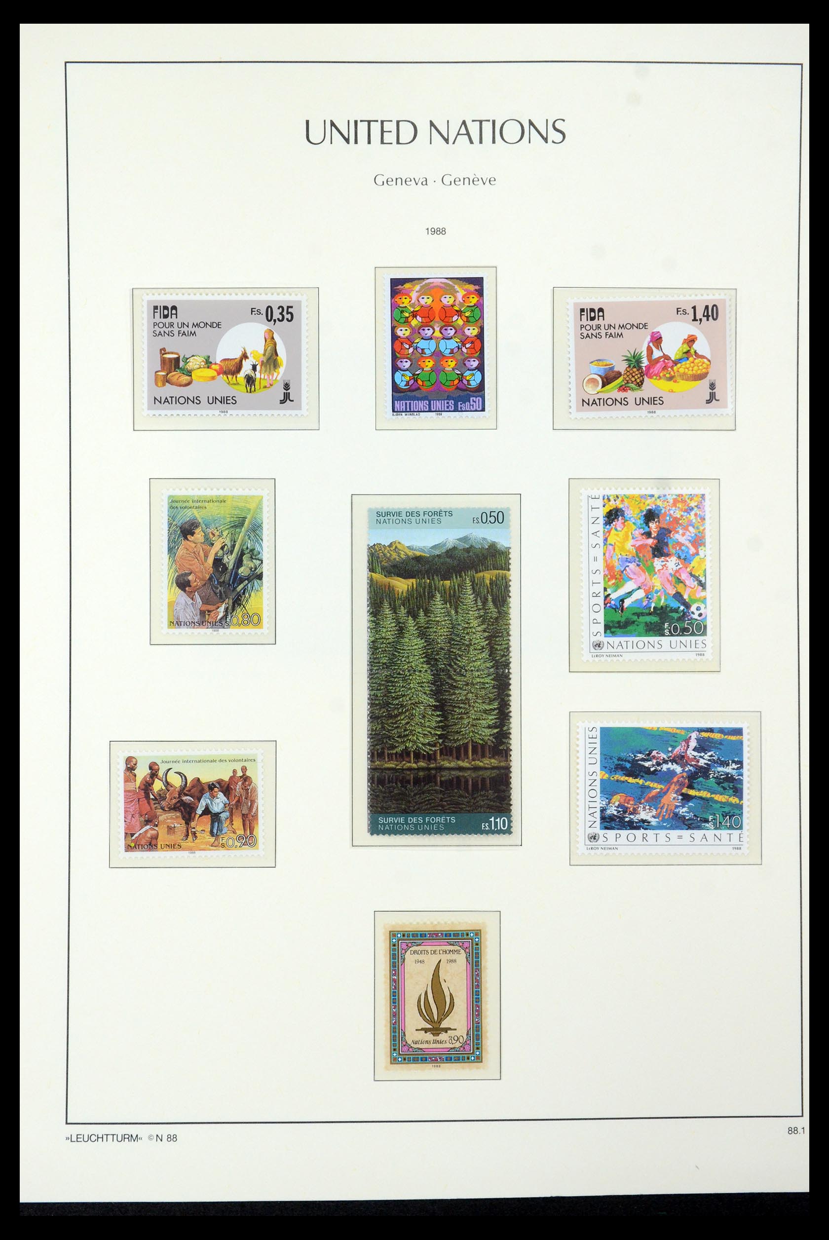 35457 023 - Postzegelverzameling 35457 Verenigde Naties Genève en Wenen 1969-2008