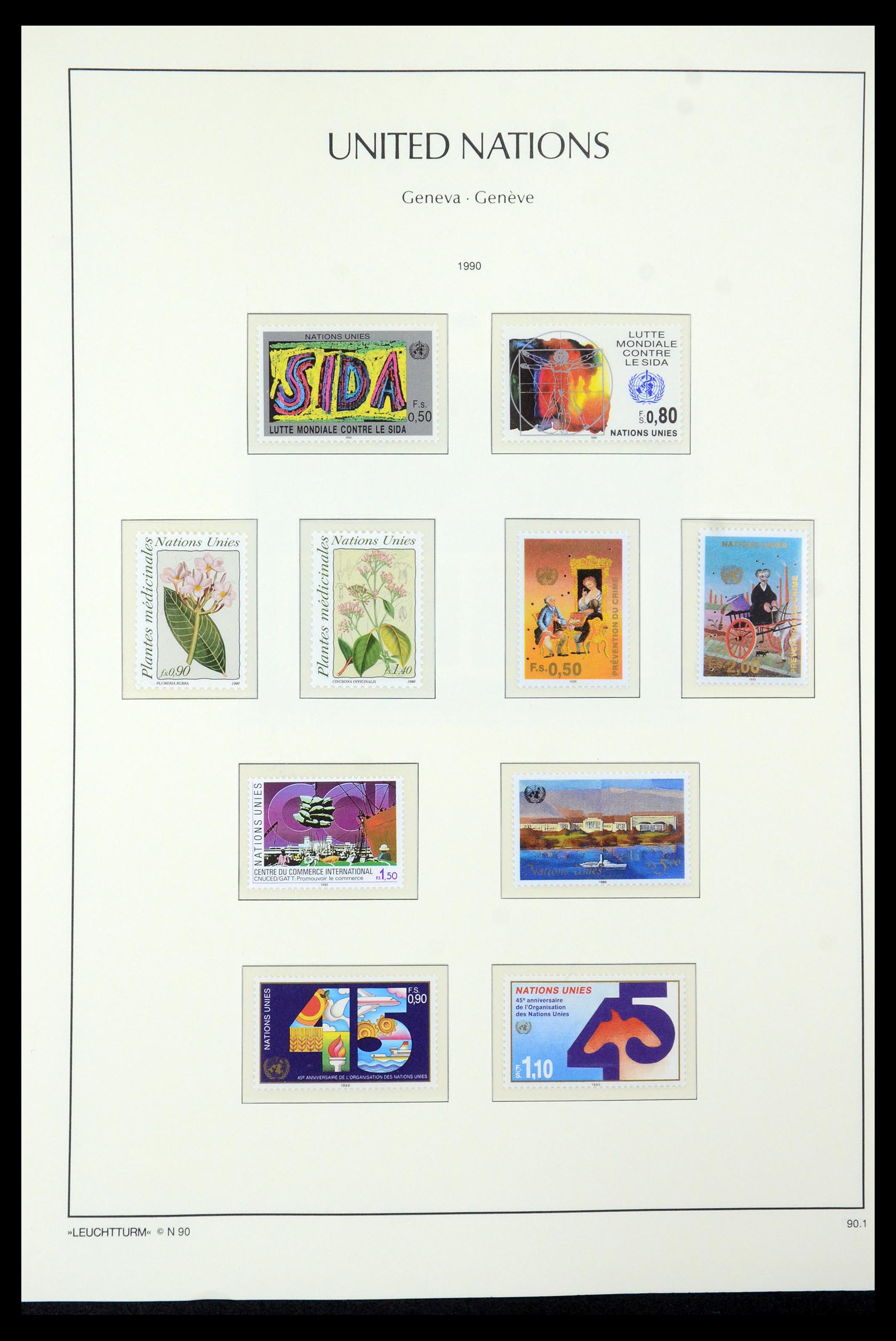 35457 026 - Postzegelverzameling 35457 Verenigde Naties Genève en Wenen 1969-2008