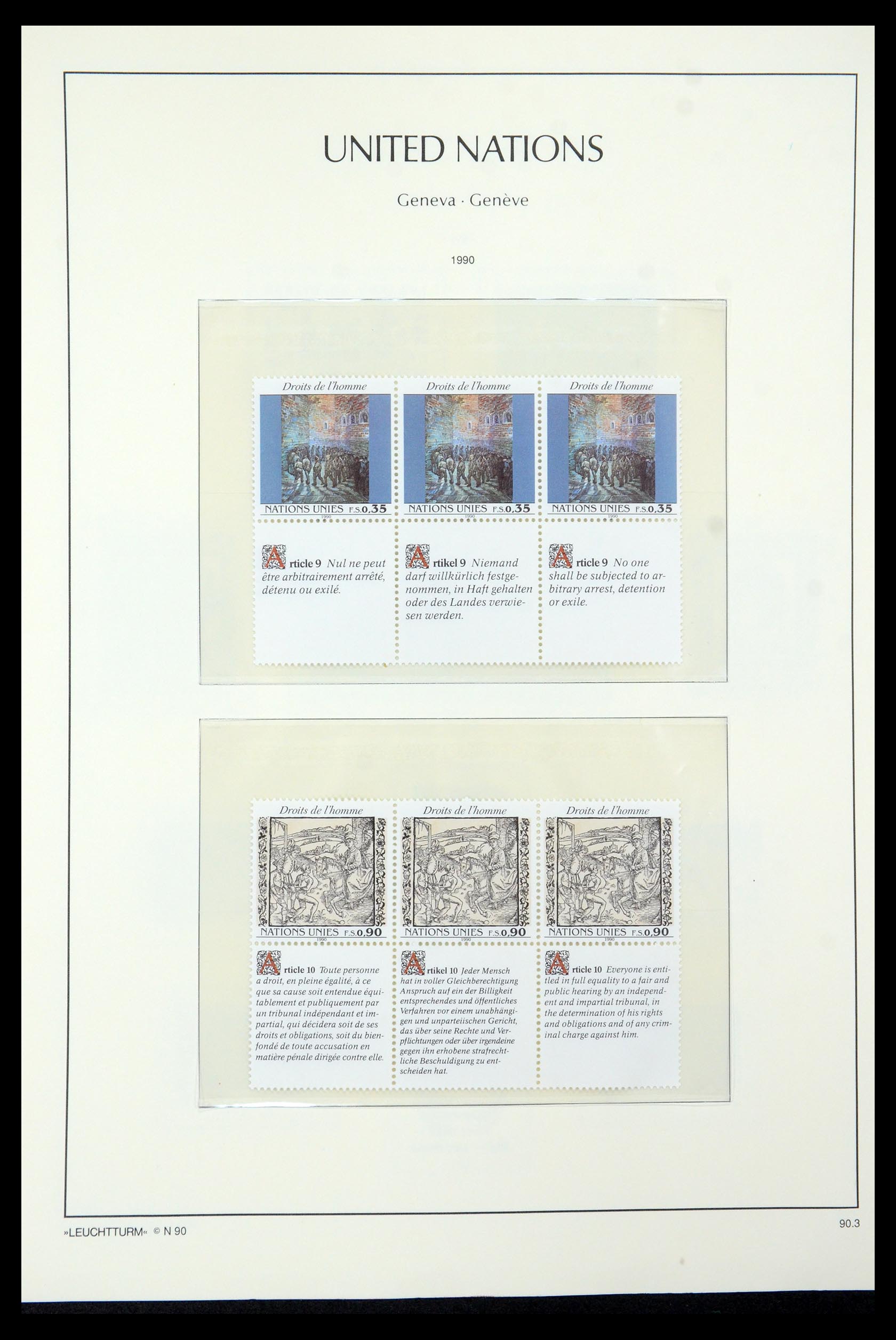 35457 028 - Postzegelverzameling 35457 Verenigde Naties Genève en Wenen 1969-2008