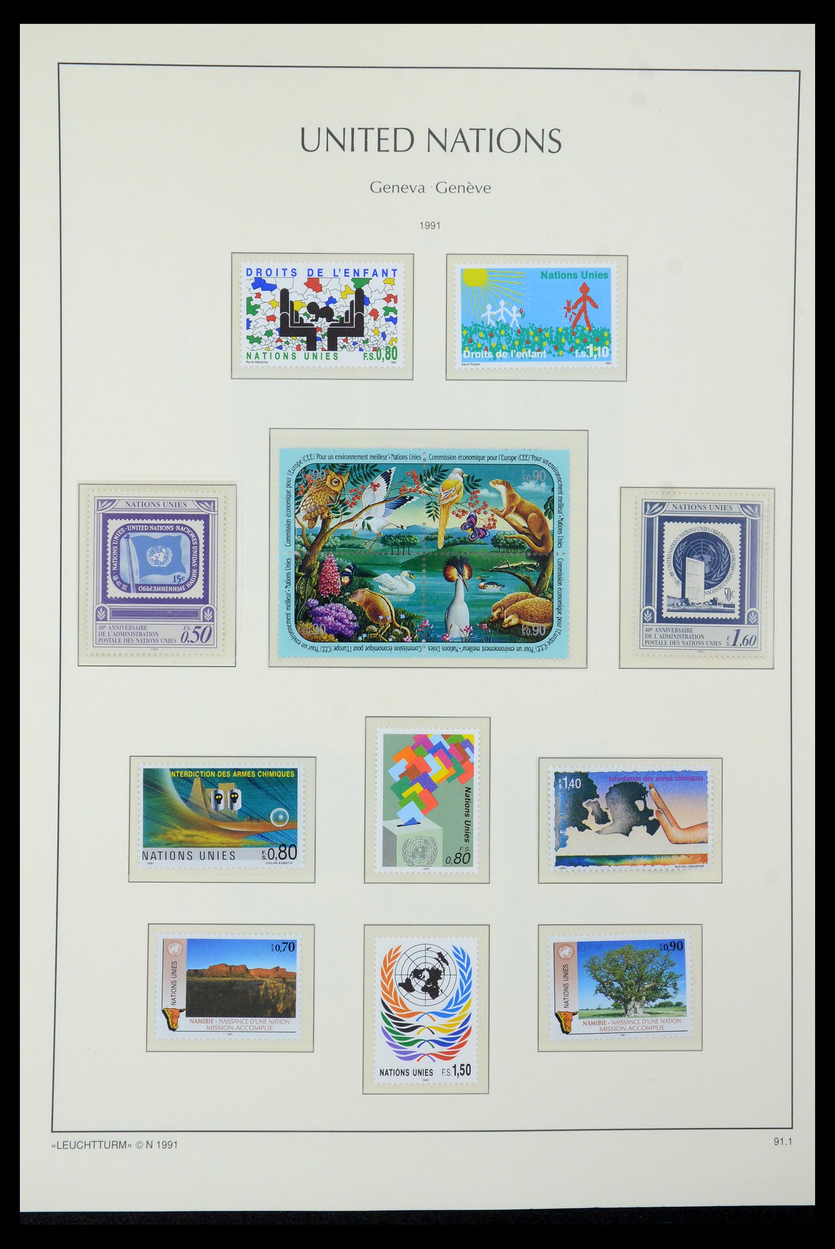 35457 029 - Postzegelverzameling 35457 Verenigde Naties Genève en Wenen 1969-2008