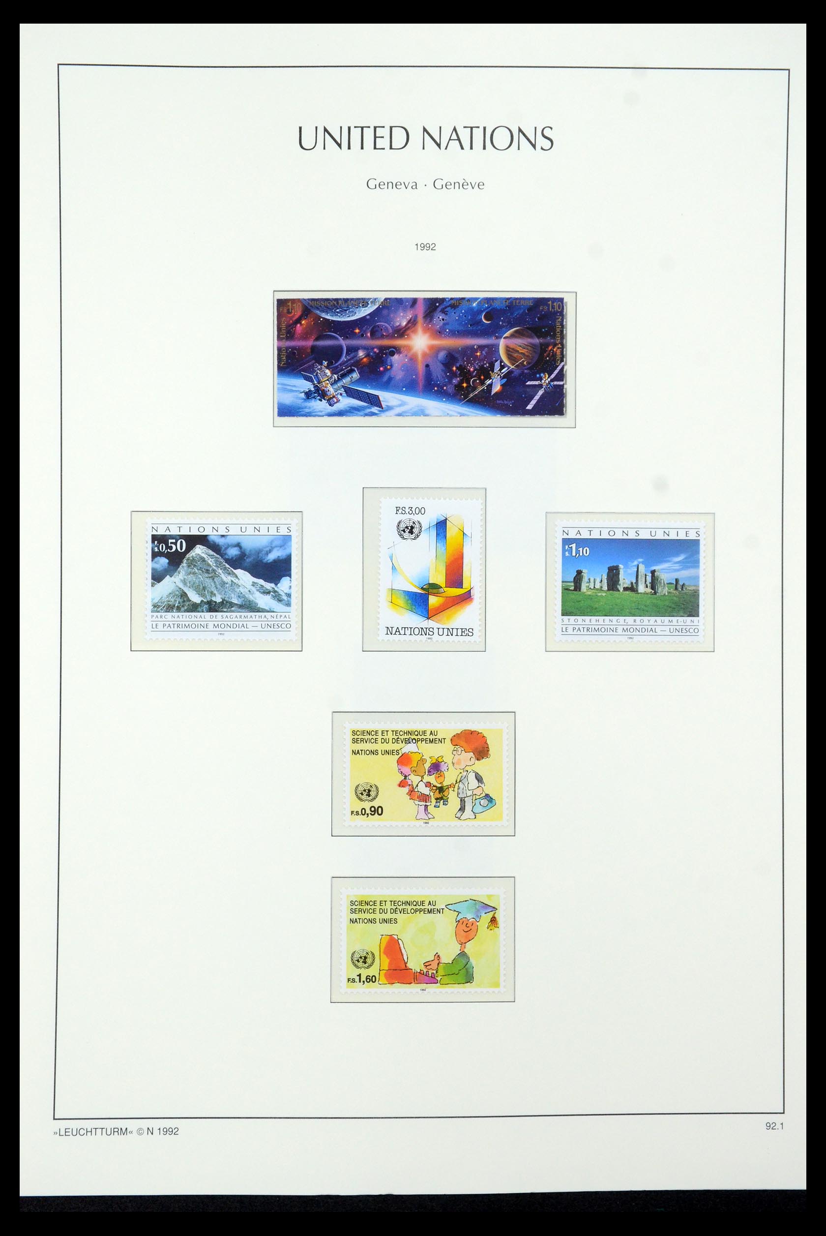 35457 031 - Postzegelverzameling 35457 Verenigde Naties Genève en Wenen 1969-2008