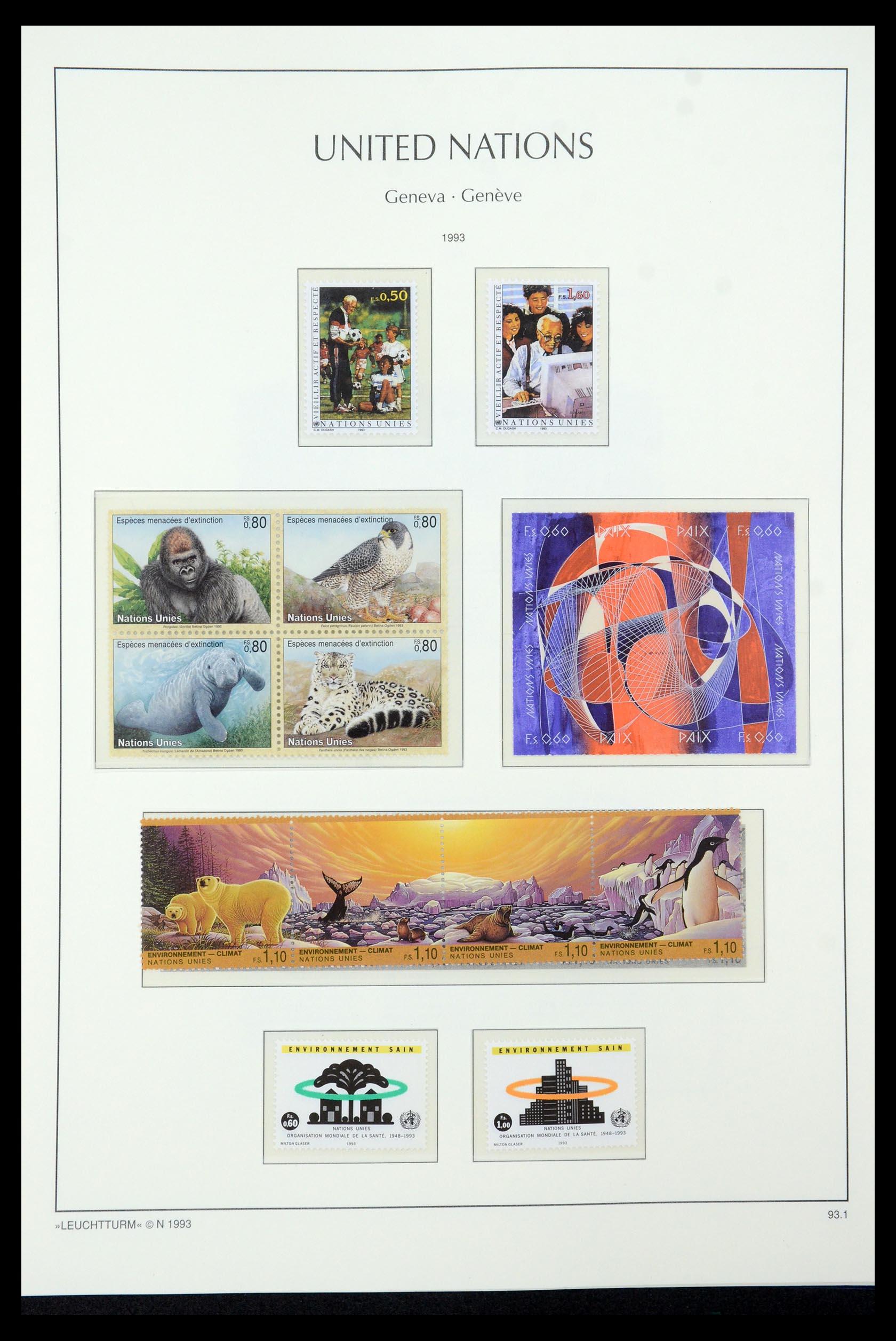 35457 034 - Postzegelverzameling 35457 Verenigde Naties Genève en Wenen 1969-2008