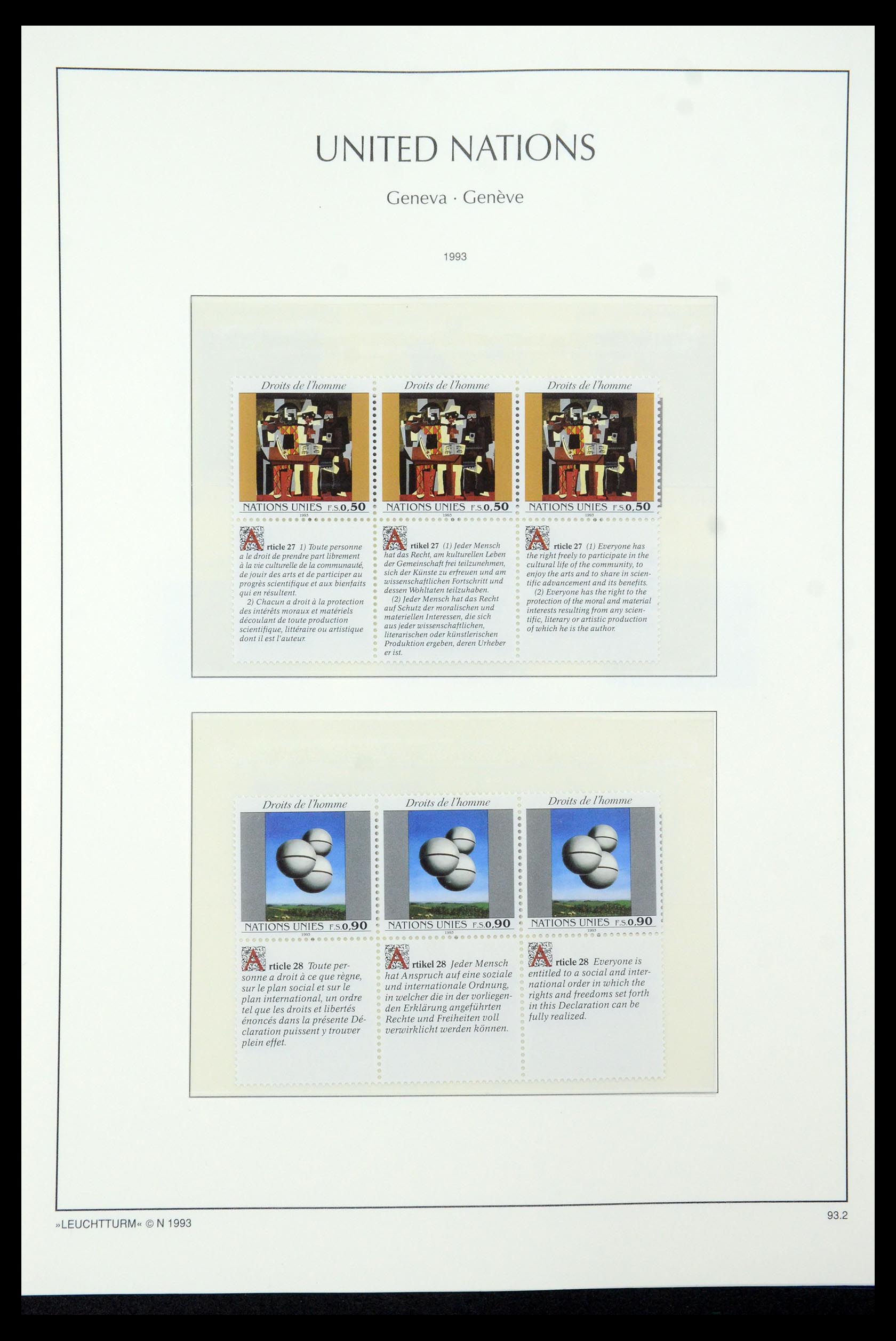 35457 035 - Postzegelverzameling 35457 Verenigde Naties Genève en Wenen 1969-2008