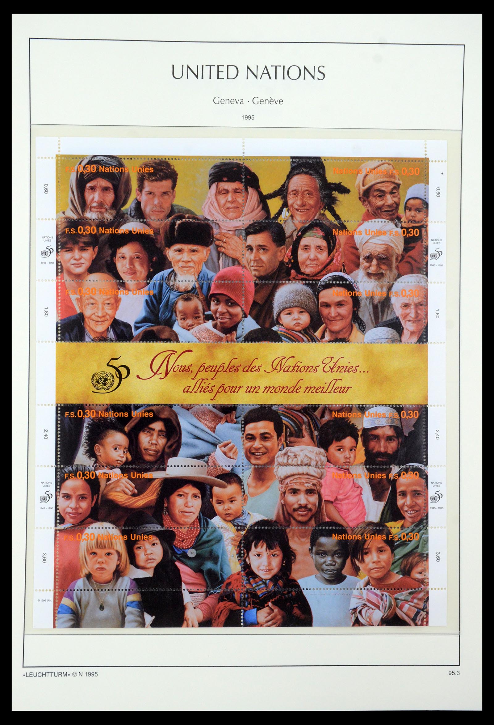 35457 040 - Postzegelverzameling 35457 Verenigde Naties Genève en Wenen 1969-2008