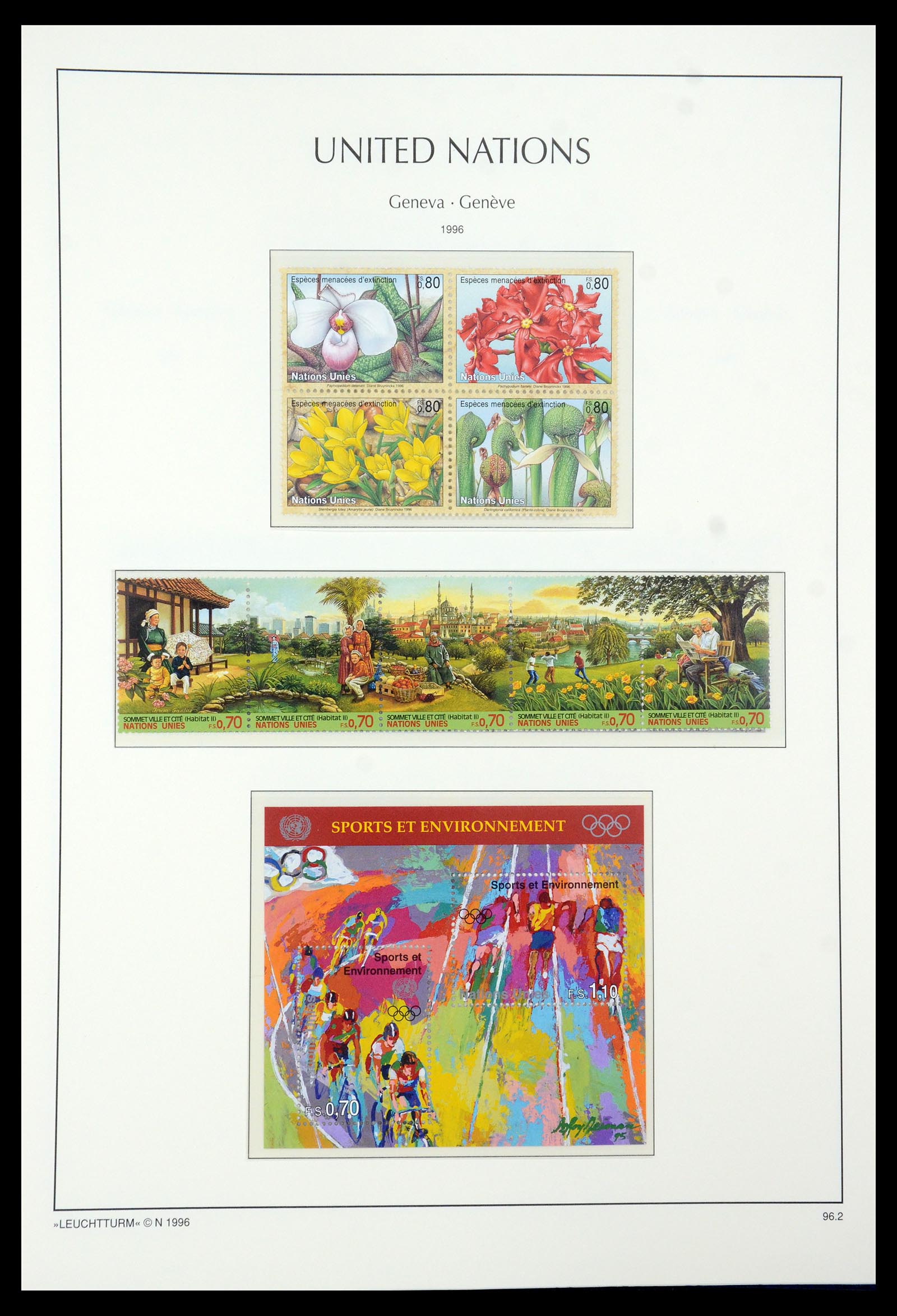 35457 042 - Postzegelverzameling 35457 Verenigde Naties Genève en Wenen 1969-2008