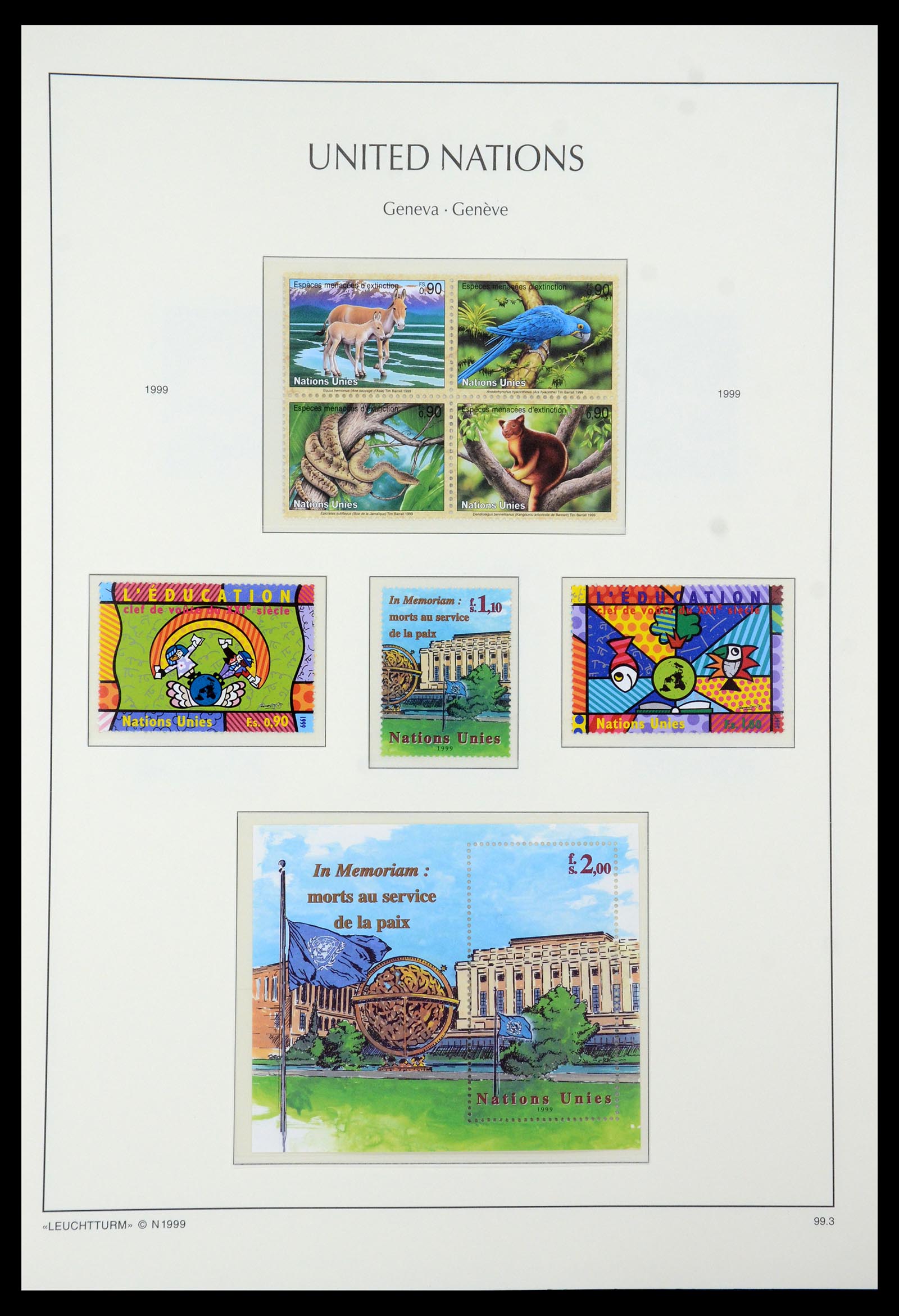 35457 053 - Postzegelverzameling 35457 Verenigde Naties Genève en Wenen 1969-2008