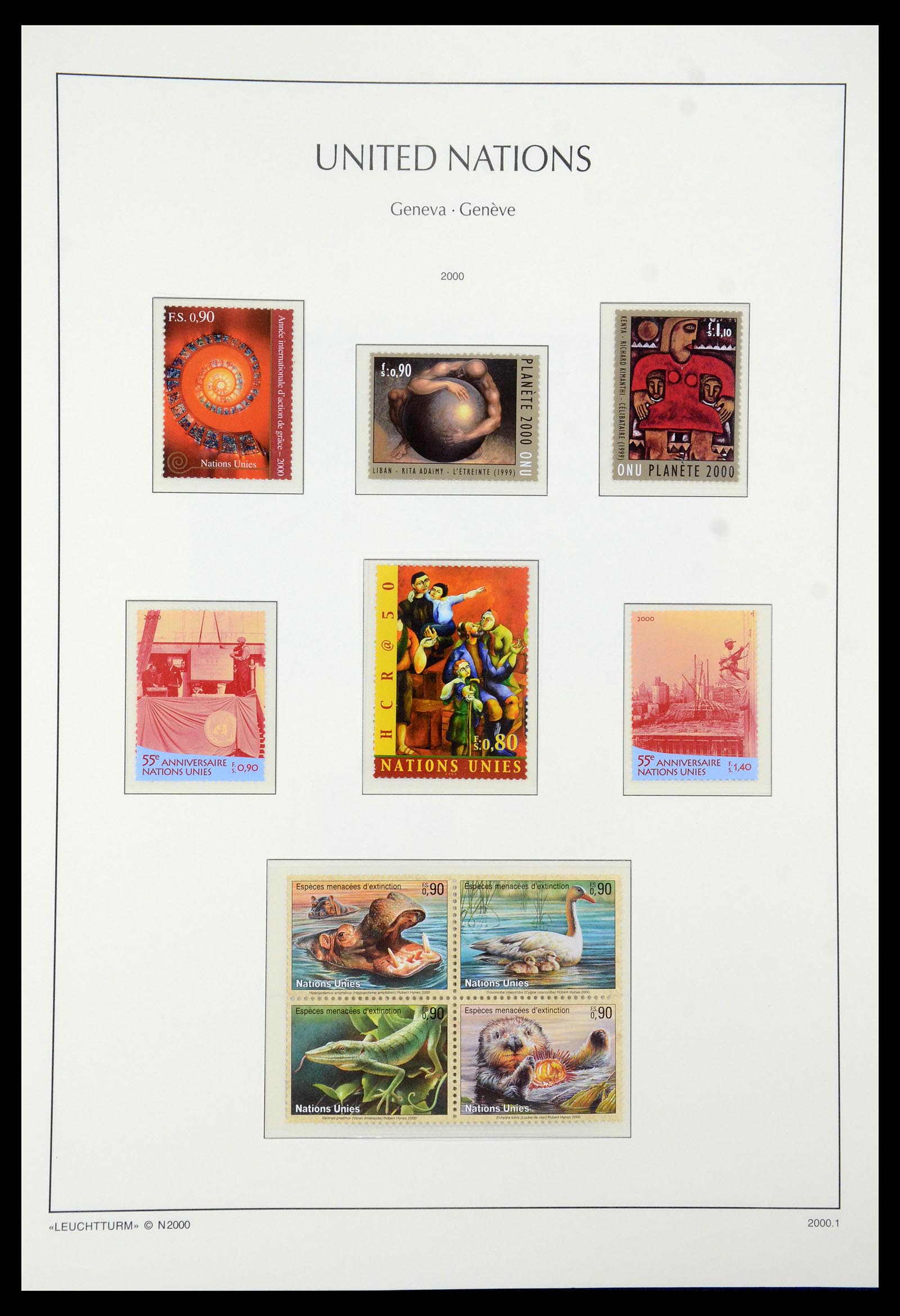 35457 054 - Postzegelverzameling 35457 Verenigde Naties Genève en Wenen 1969-2008