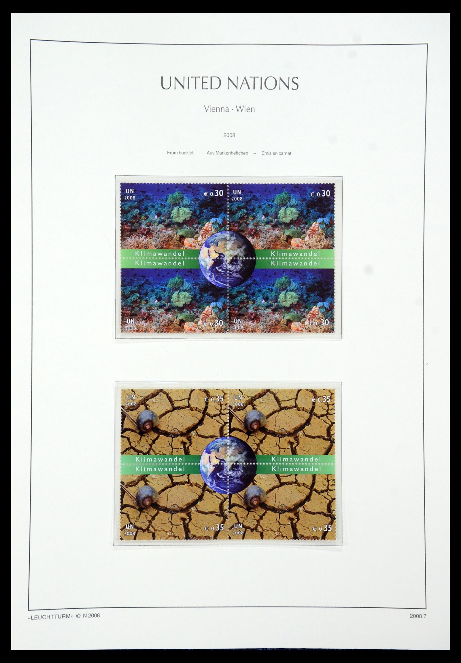 35457 162 - Postzegelverzameling 35457 Verenigde Naties Genève en Wenen 1969-2008