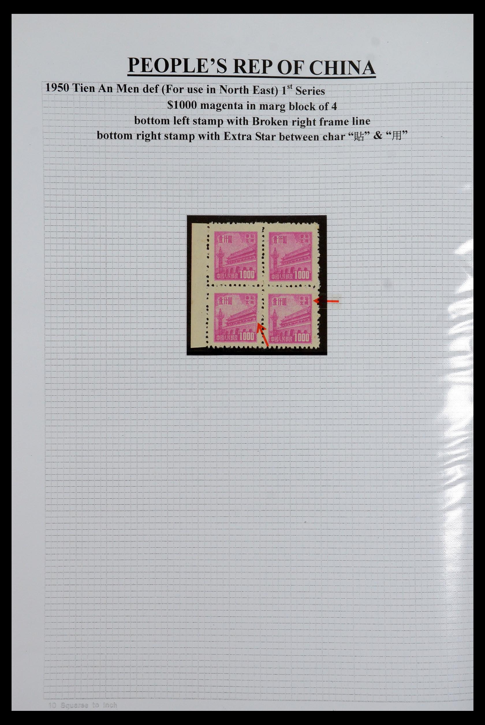 35460 014 - Postzegelverzameling 35460 Noord Oost China 1950-1951.