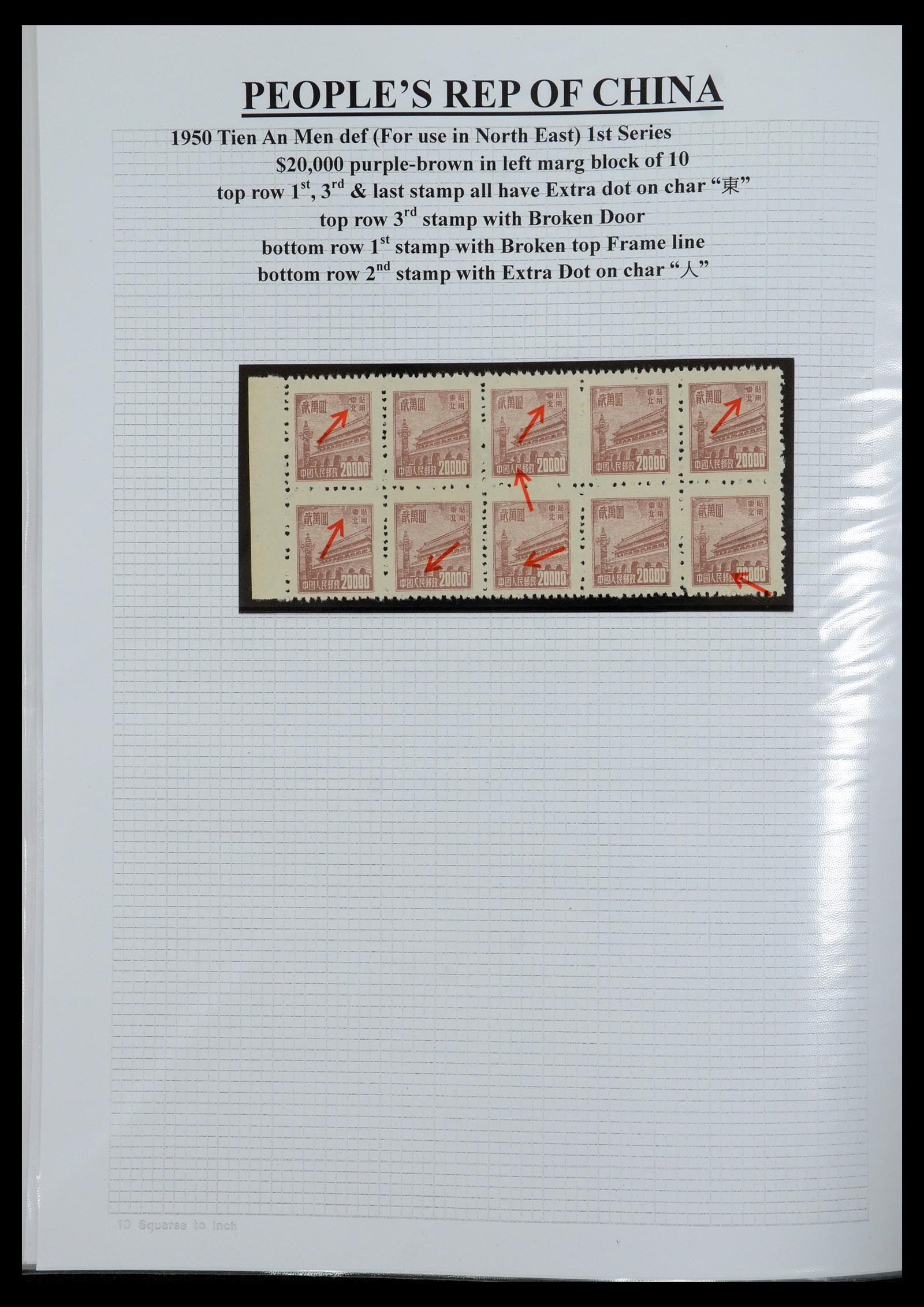 35460 038 - Postzegelverzameling 35460 Noord Oost China 1950-1951.