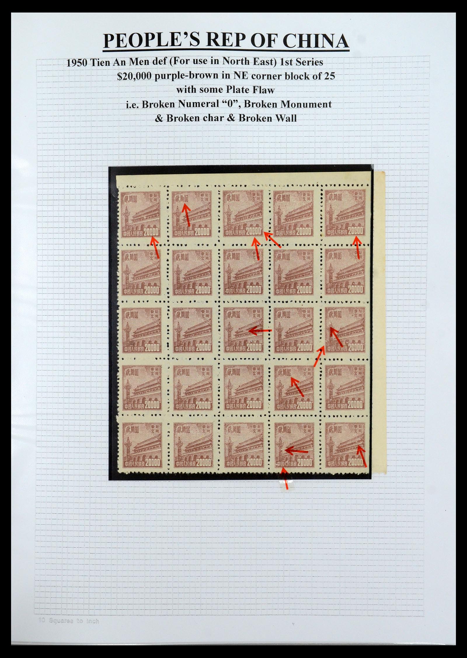 35460 043 - Postzegelverzameling 35460 Noord Oost China 1950-1951.