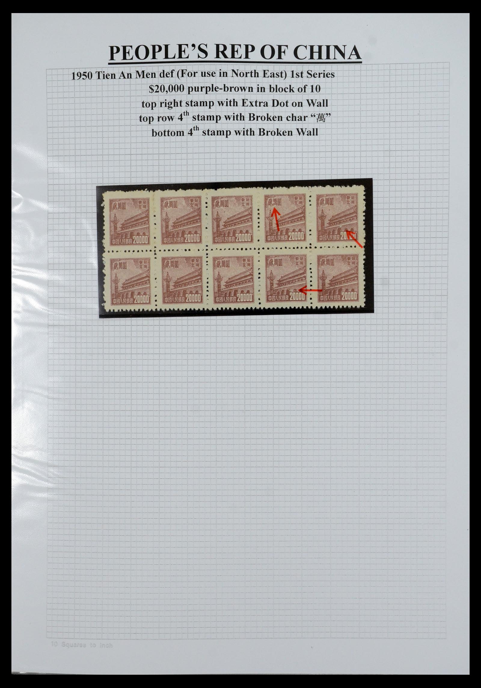 35460 045 - Postzegelverzameling 35460 Noord Oost China 1950-1951.