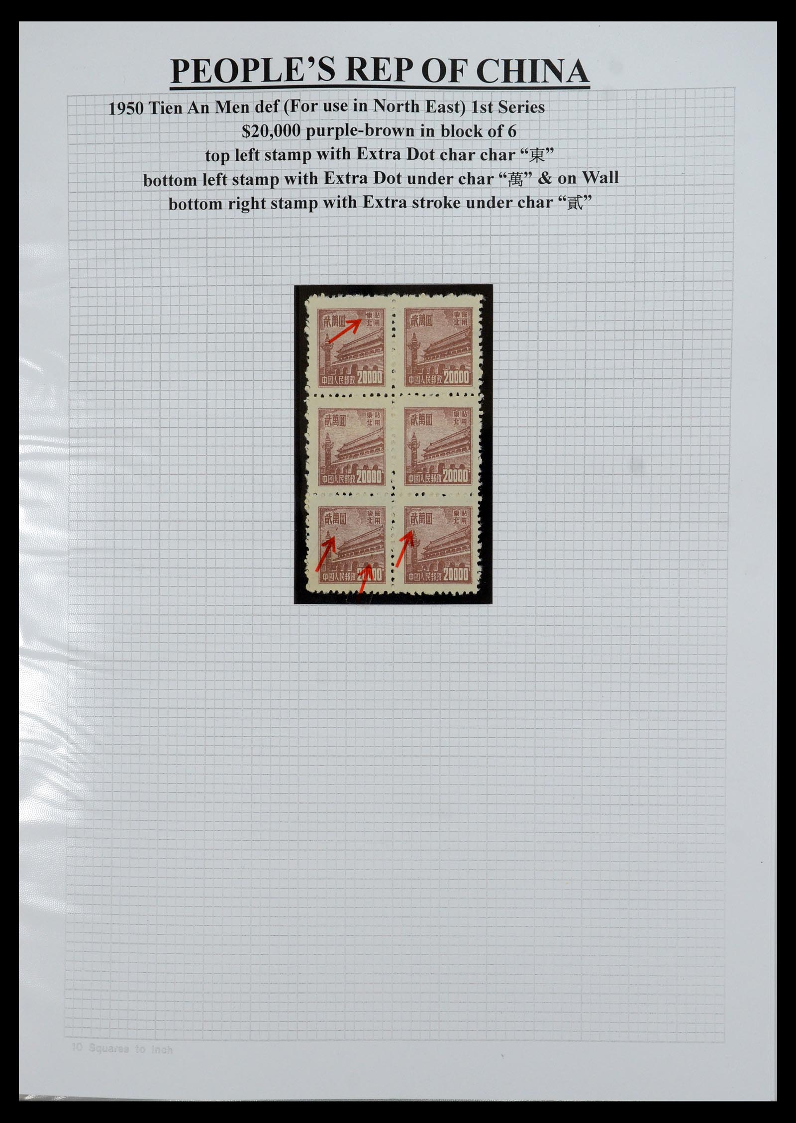 35460 049 - Postzegelverzameling 35460 Noord Oost China 1950-1951.