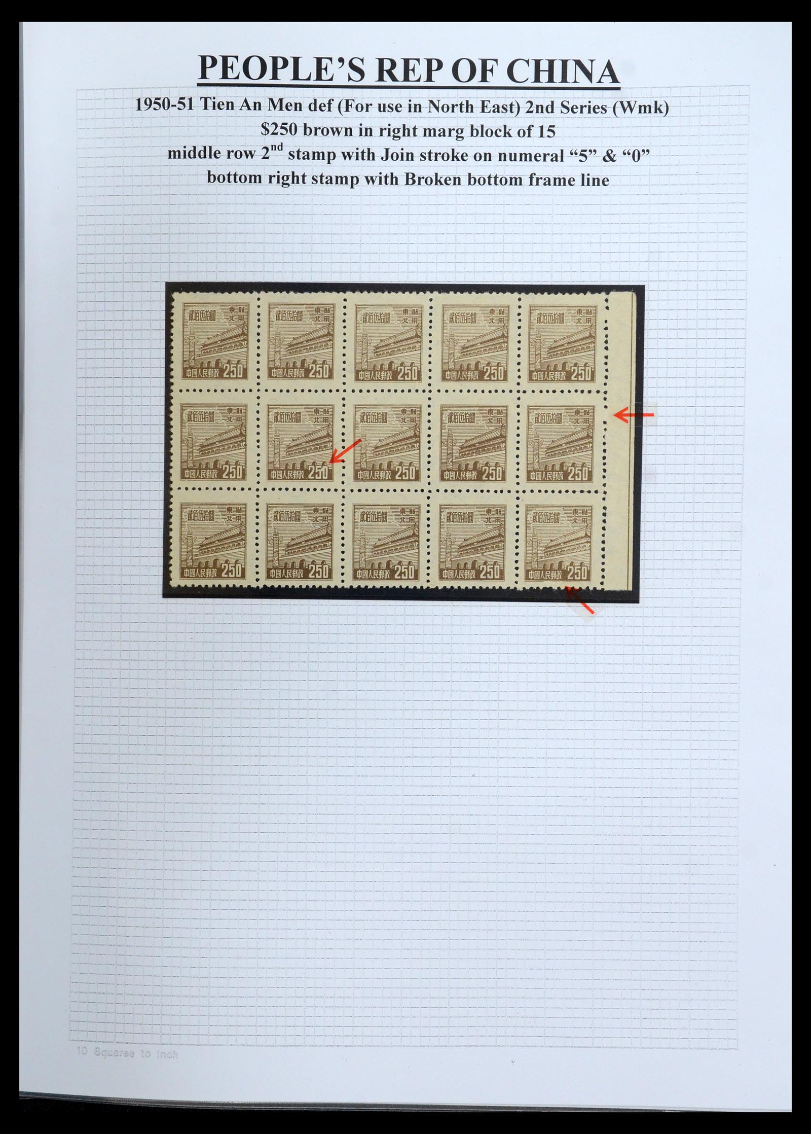 35460 071 - Postzegelverzameling 35460 Noord Oost China 1950-1951.