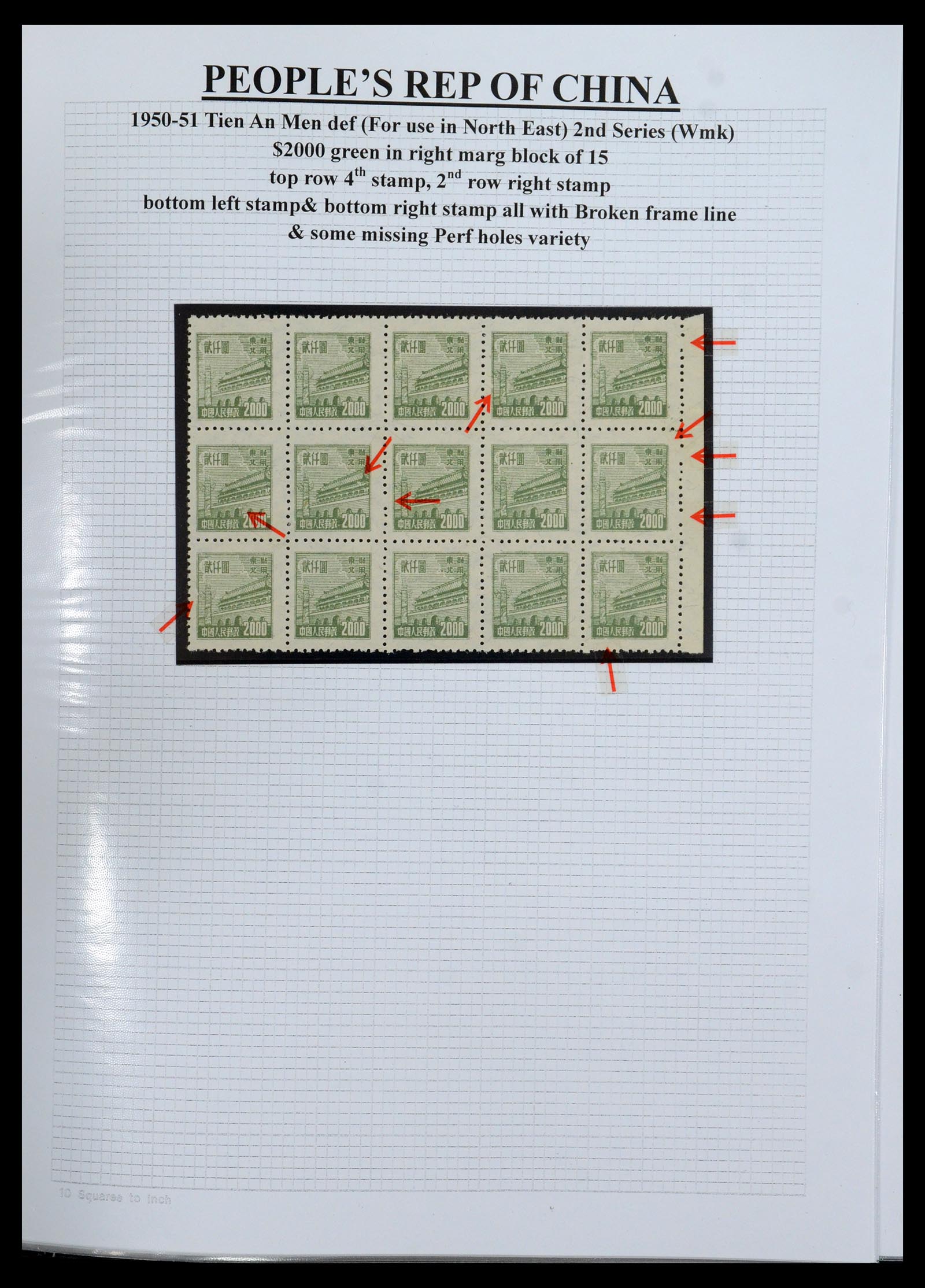 35460 085 - Stamp Collection 35460 North East China 1950-1951.