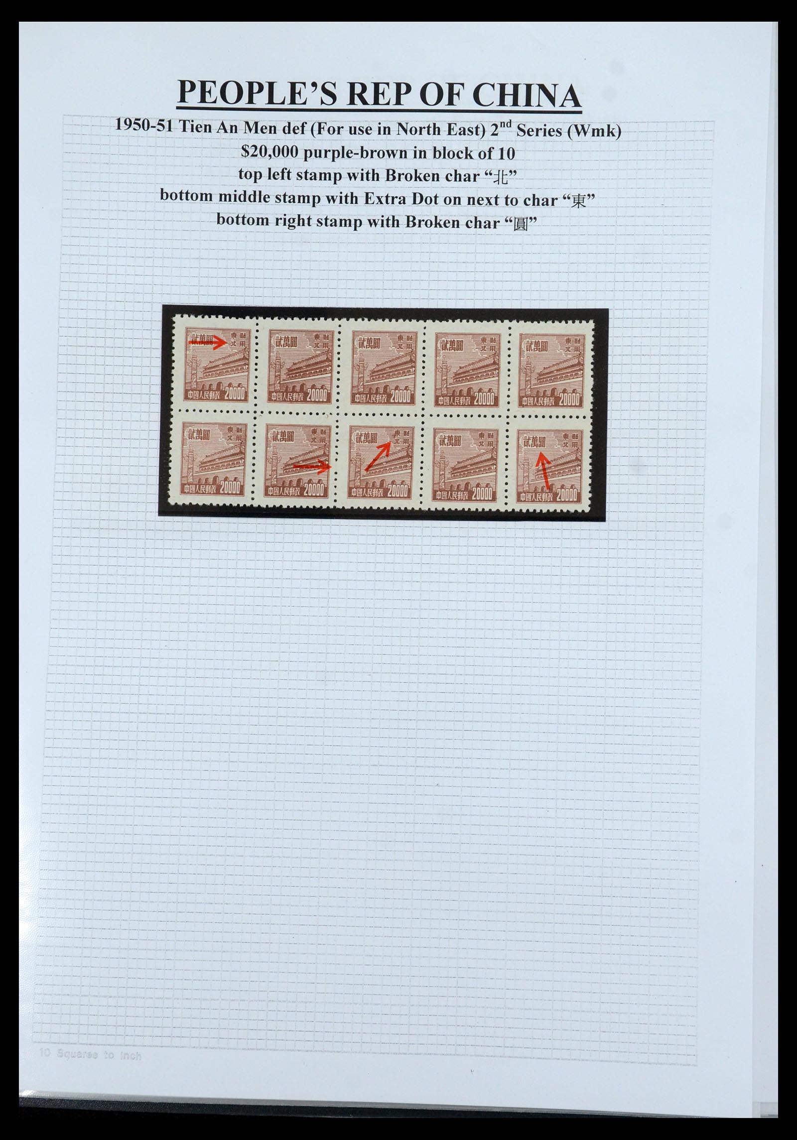 35460 130 - Postzegelverzameling 35460 Noord Oost China 1950-1951.