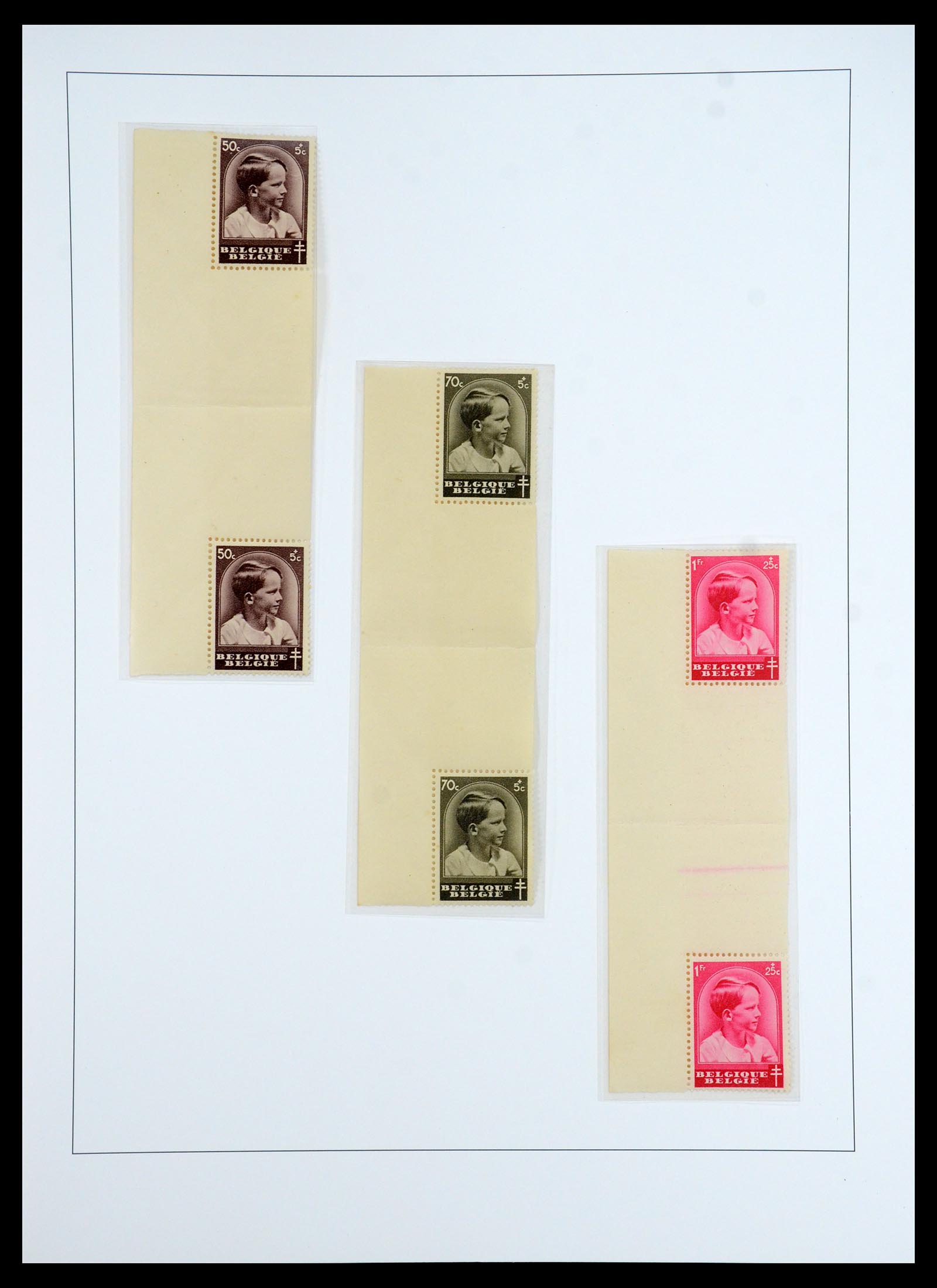 35464 003 - Postzegelverzameling 35464 België brugparen 1935-1942.