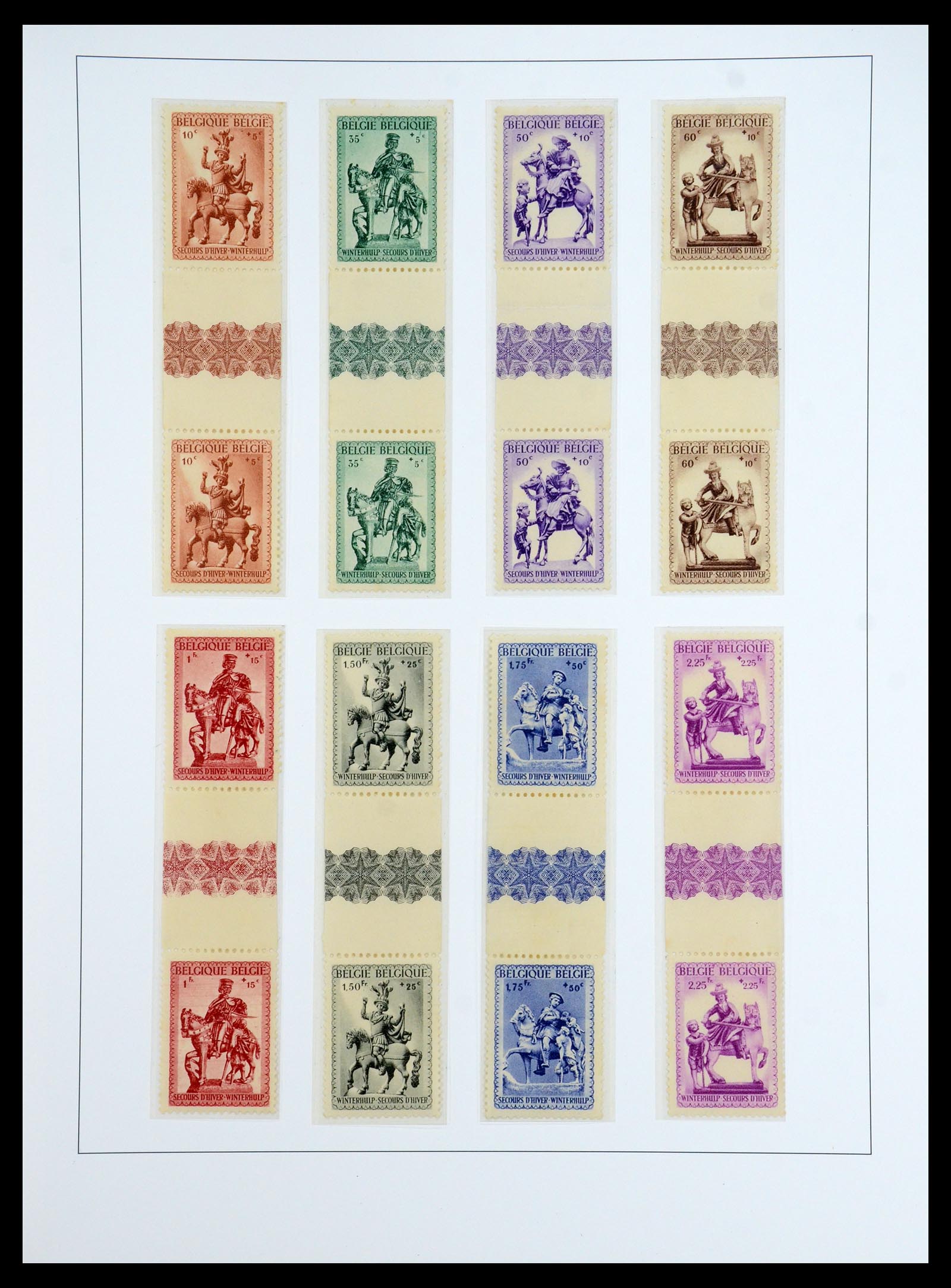 35464 005 - Stamp Collection 35464 Belgium gutterpairs 1935-1942.