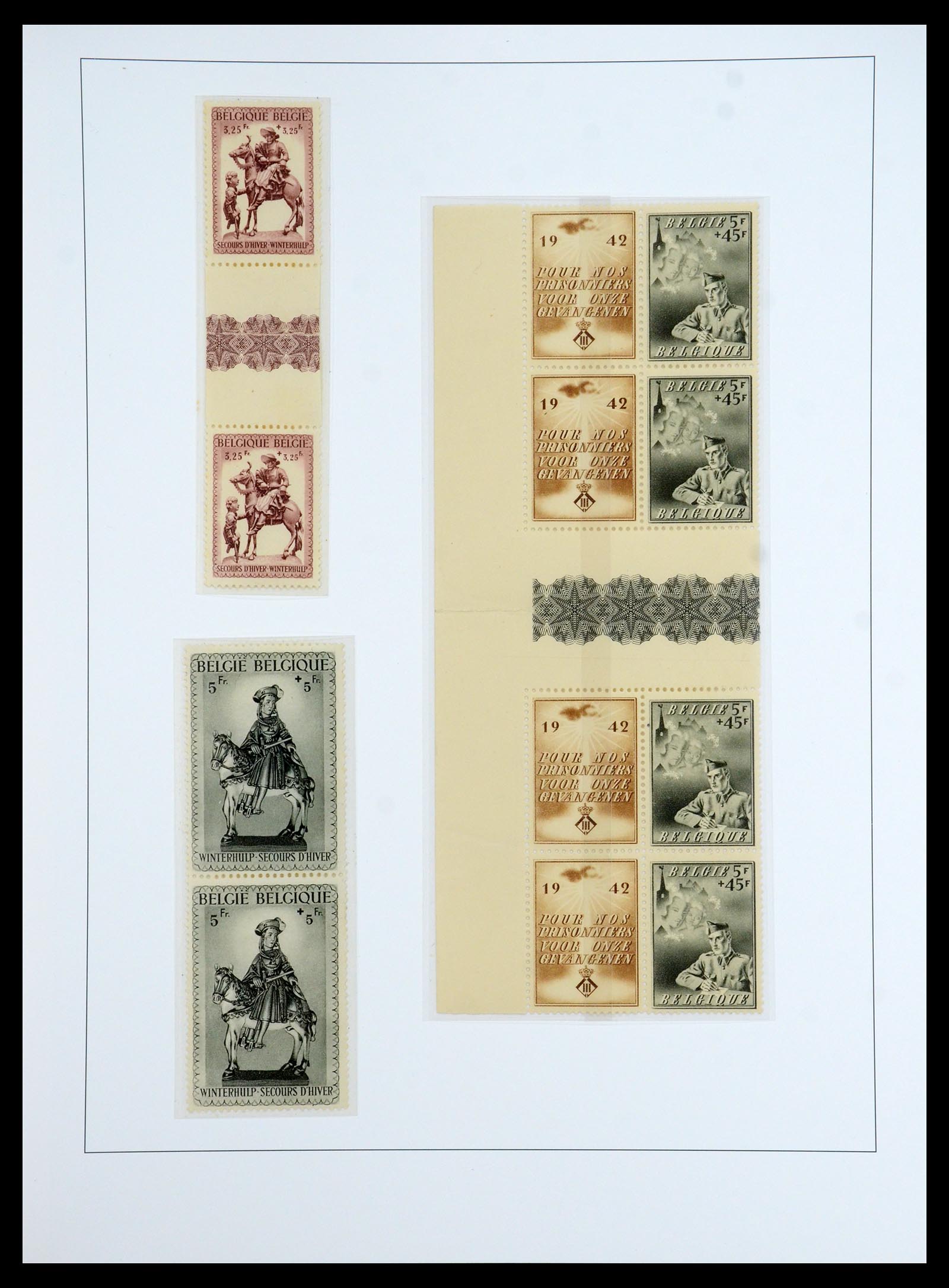 35464 006 - Stamp Collection 35464 Belgium gutterpairs 1935-1942.