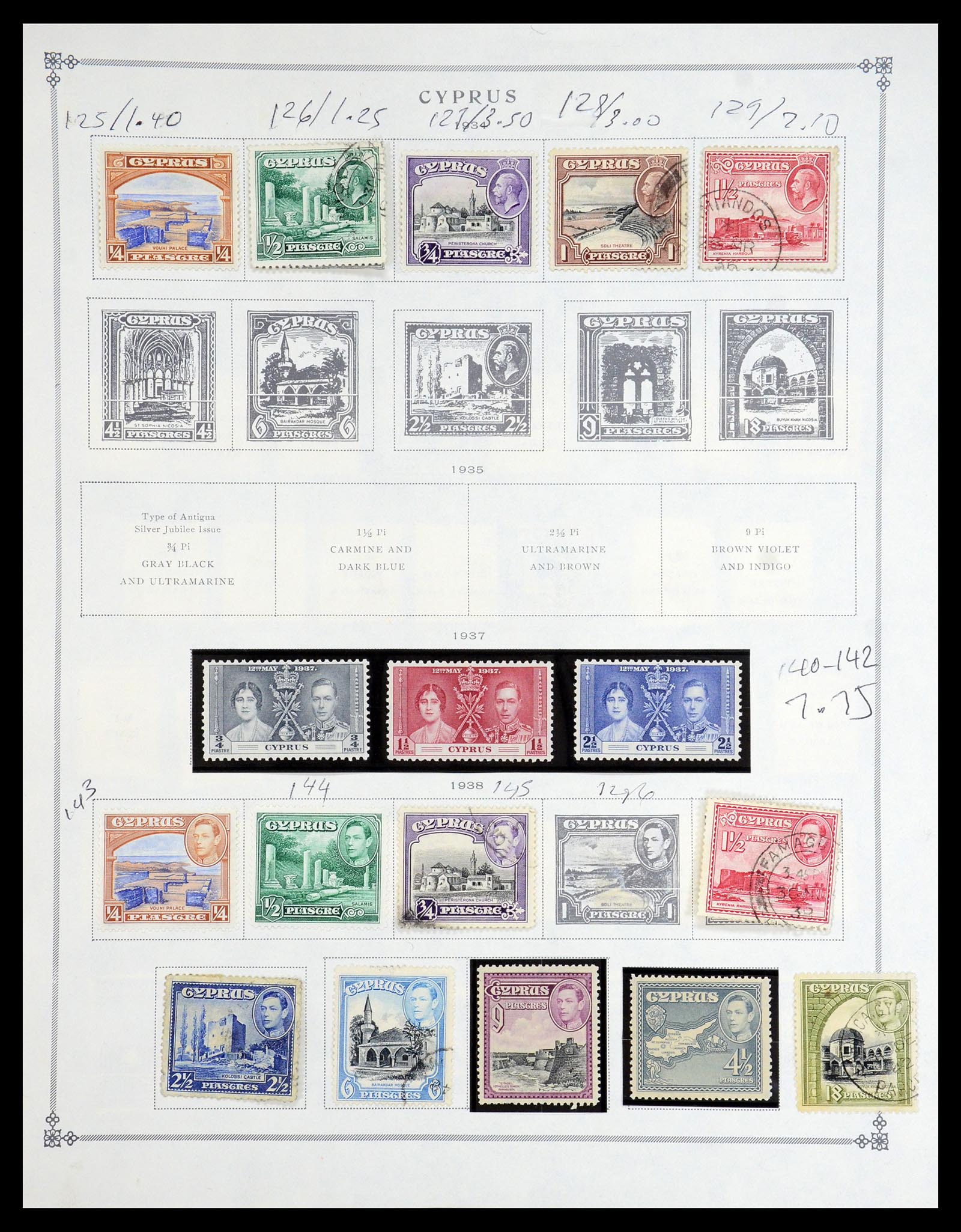 35468 002 - Postzegelverzameling 35468 Cyprus 1880-1990.