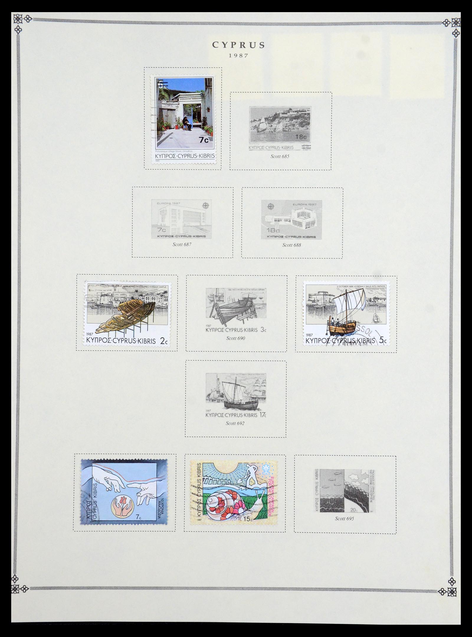 35468 027 - Postzegelverzameling 35468 Cyprus 1880-1990.