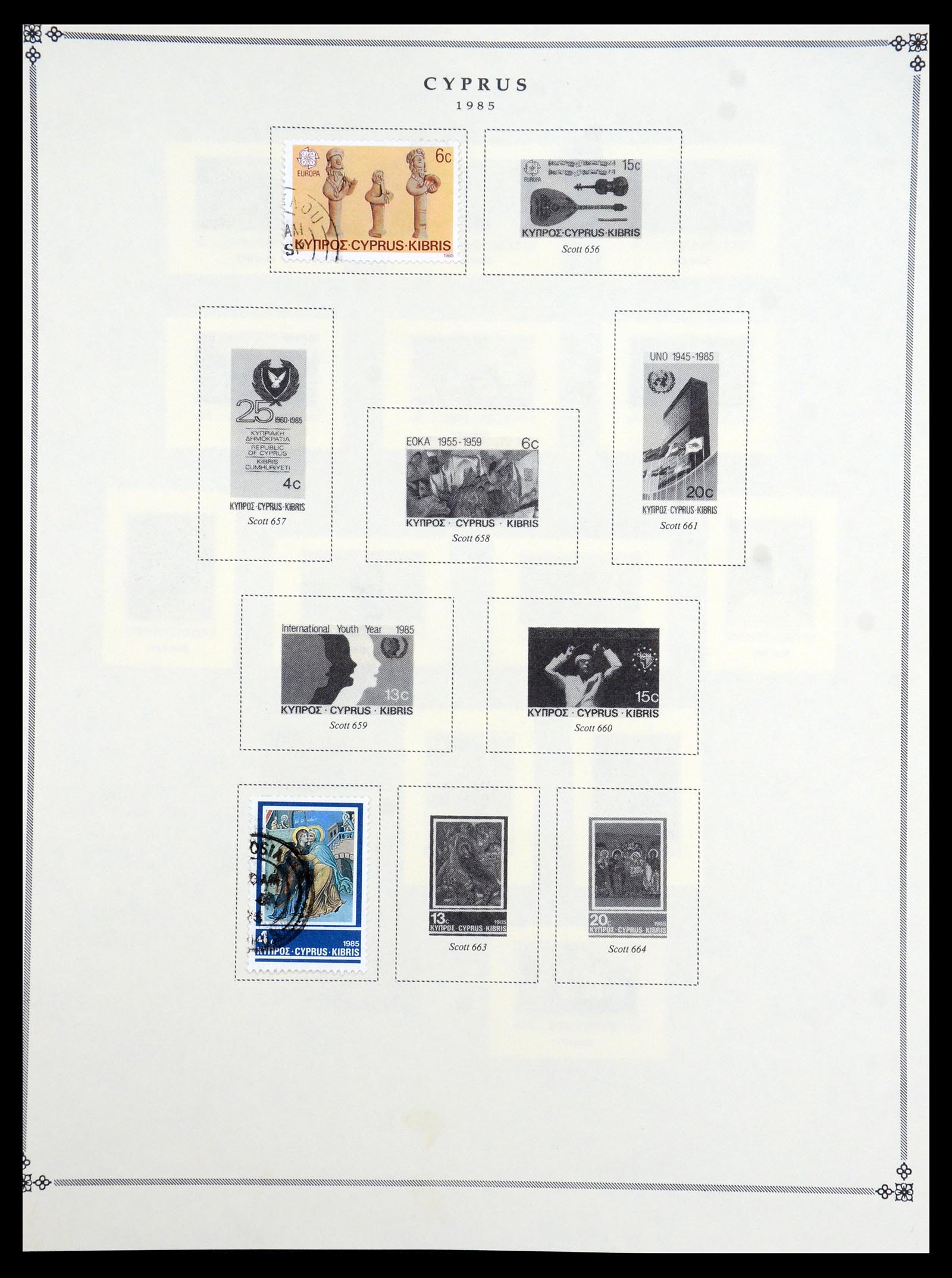 35468 030 - Postzegelverzameling 35468 Cyprus 1880-1990.