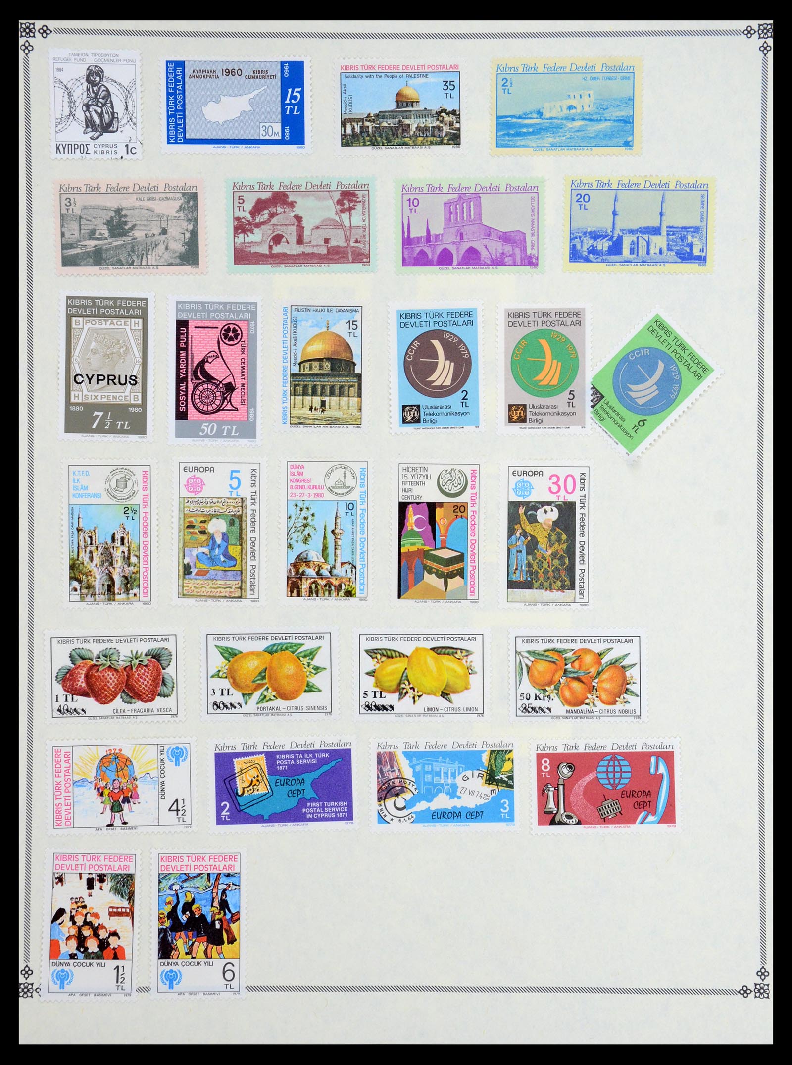 35468 032 - Postzegelverzameling 35468 Cyprus 1880-1990.