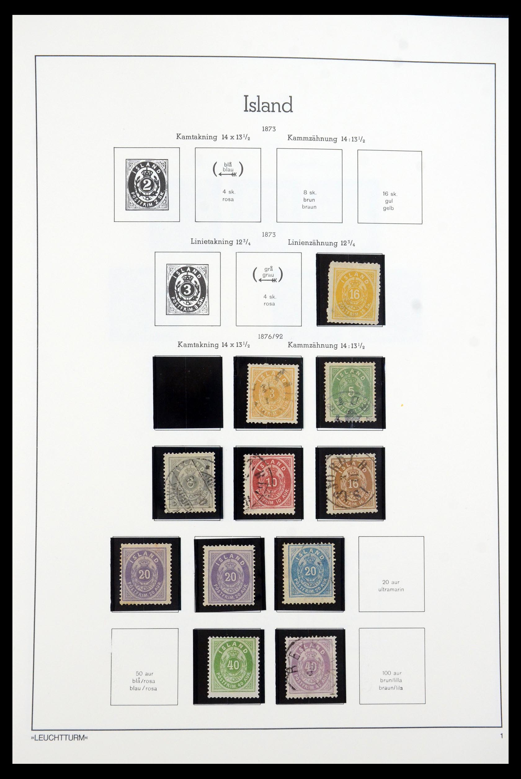 35479 001 - Postzegelverzameling 35479 IJsland 1873-1995.
