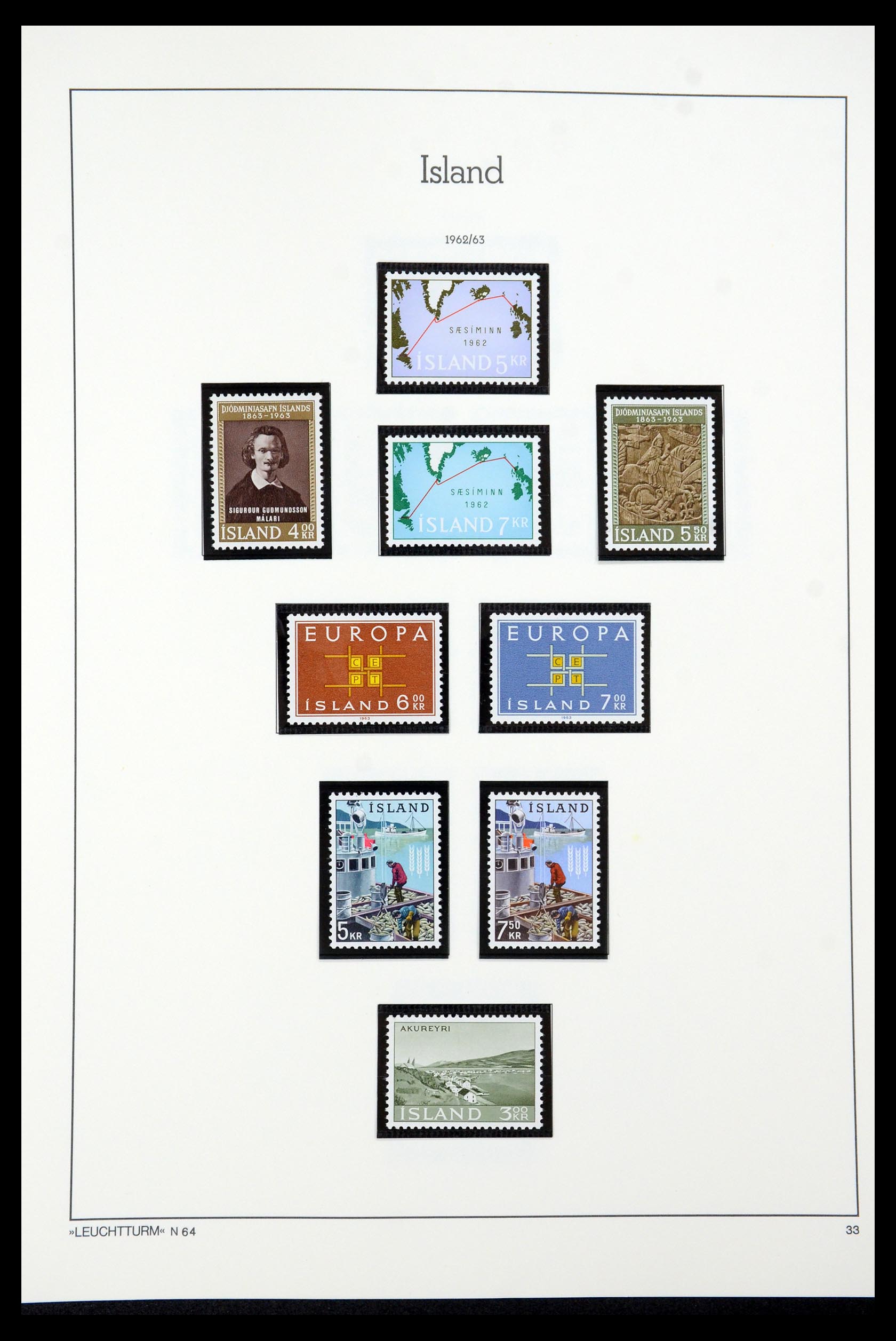 35479 033 - Postzegelverzameling 35479 IJsland 1873-1995.