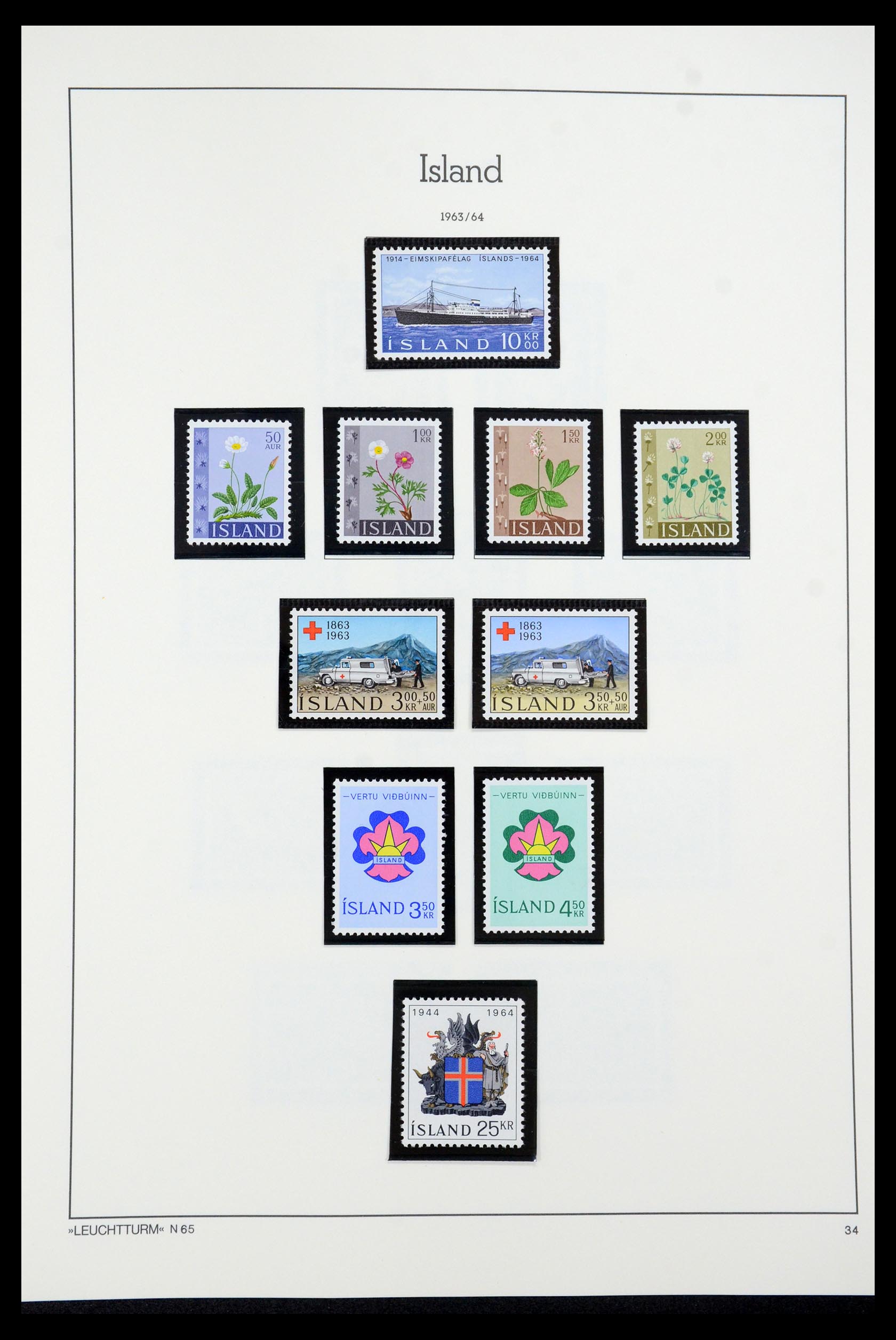 35479 034 - Postzegelverzameling 35479 IJsland 1873-1995.