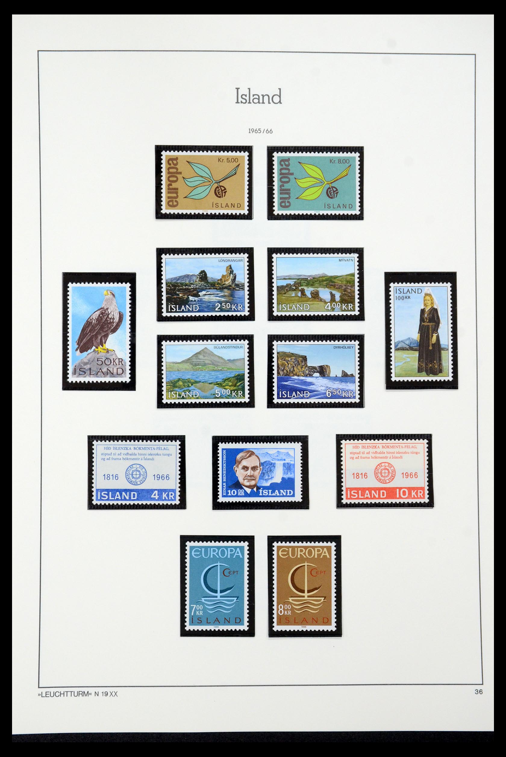 35479 036 - Postzegelverzameling 35479 IJsland 1873-1995.