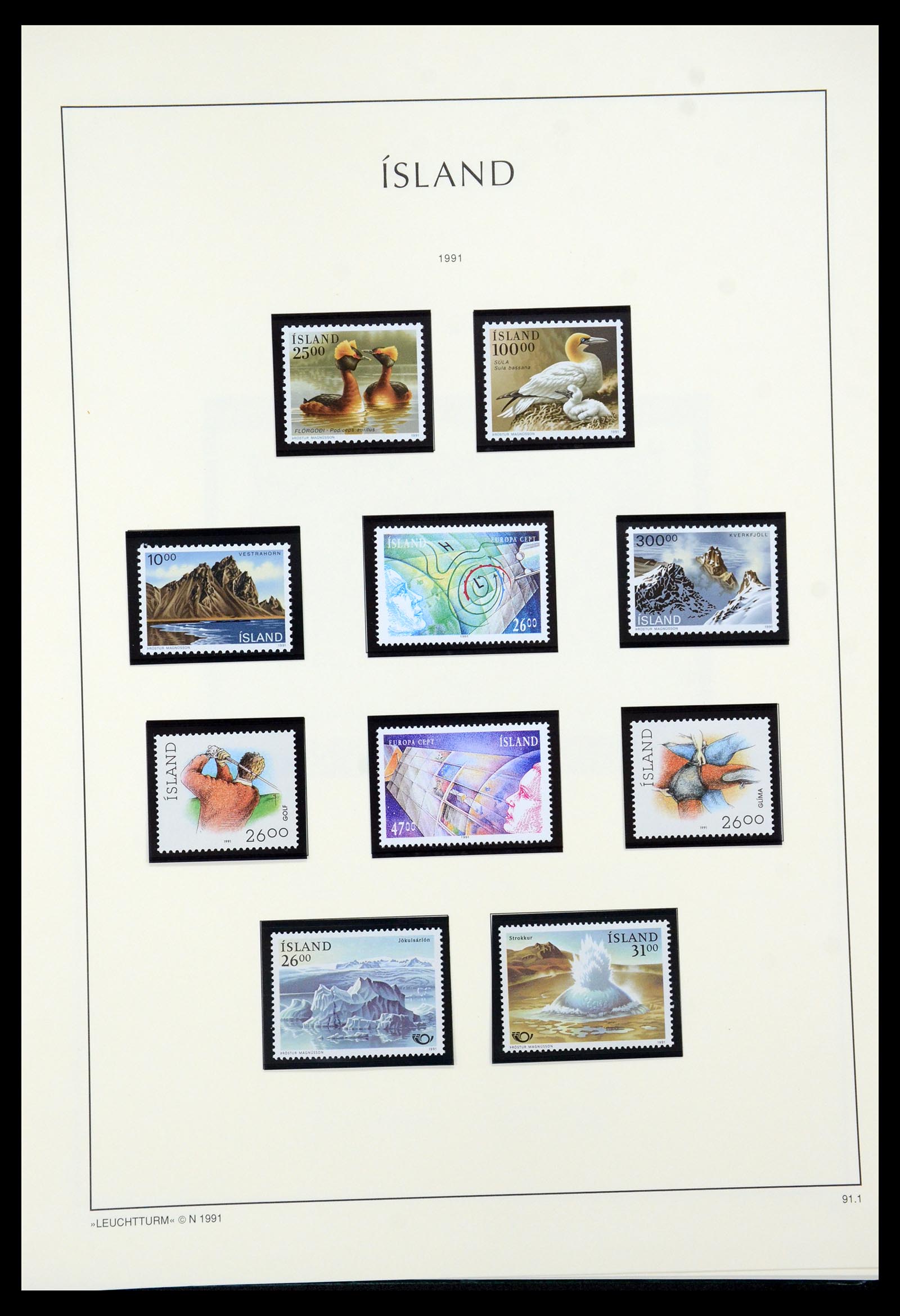 35479 074 - Postzegelverzameling 35479 IJsland 1873-1995.