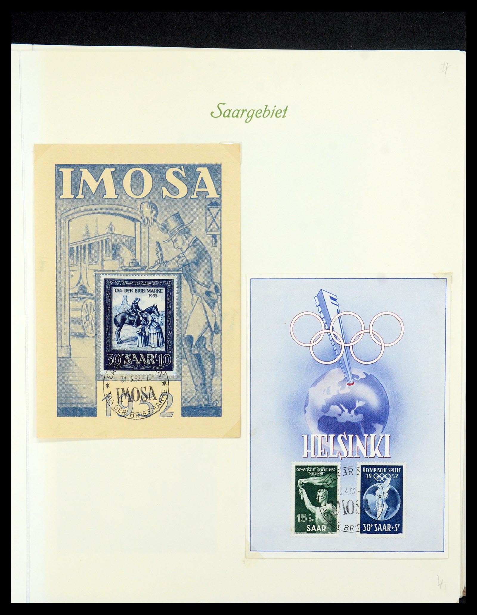 35483 006 - Postzegelverzameling 35483 Saar brieven en FDC's 1948-1959.