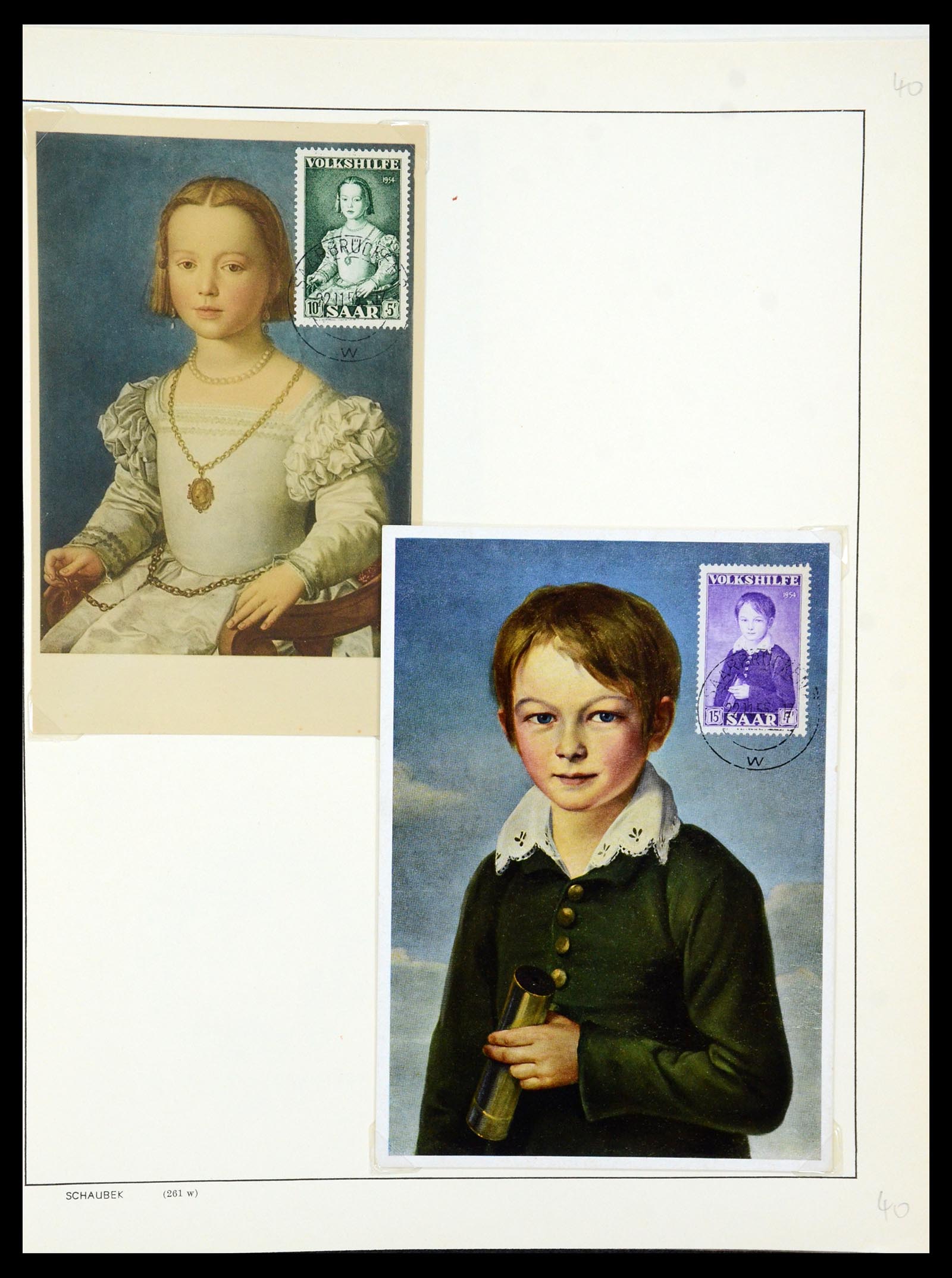 35483 044 - Postzegelverzameling 35483 Saar brieven en FDC's 1948-1959.