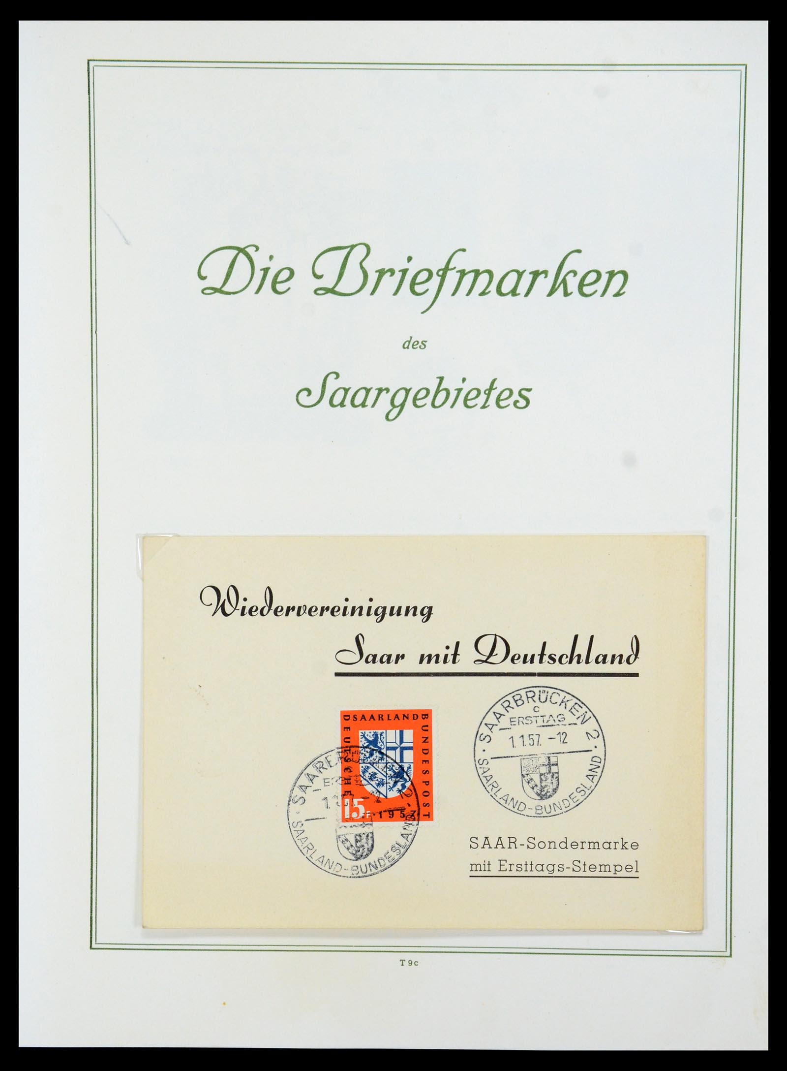 35483 046 - Postzegelverzameling 35483 Saar brieven en FDC's 1948-1959.