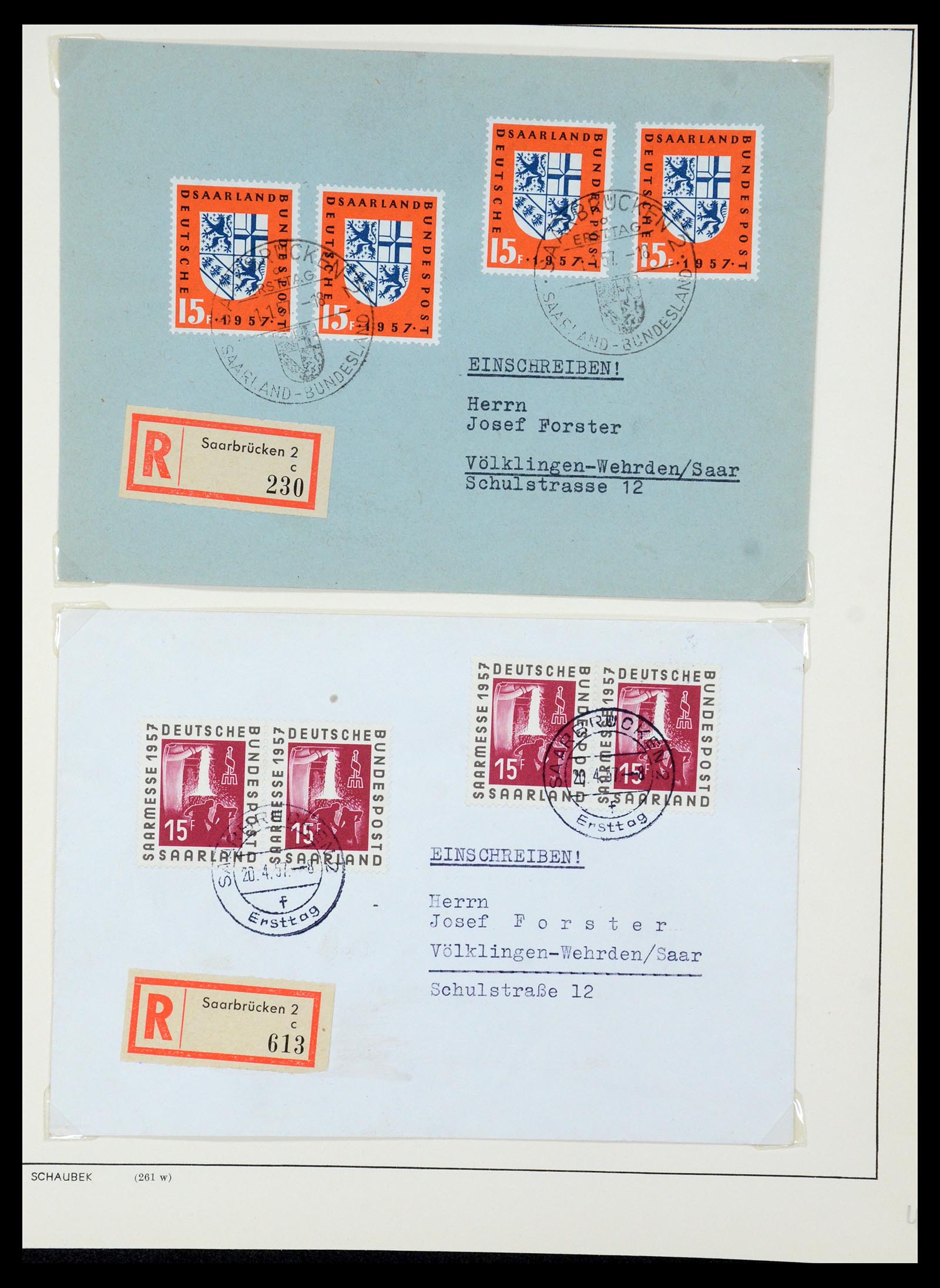 35483 093 - Stamp Collection 35483 Saar covers and FDC's 1948-1959.
