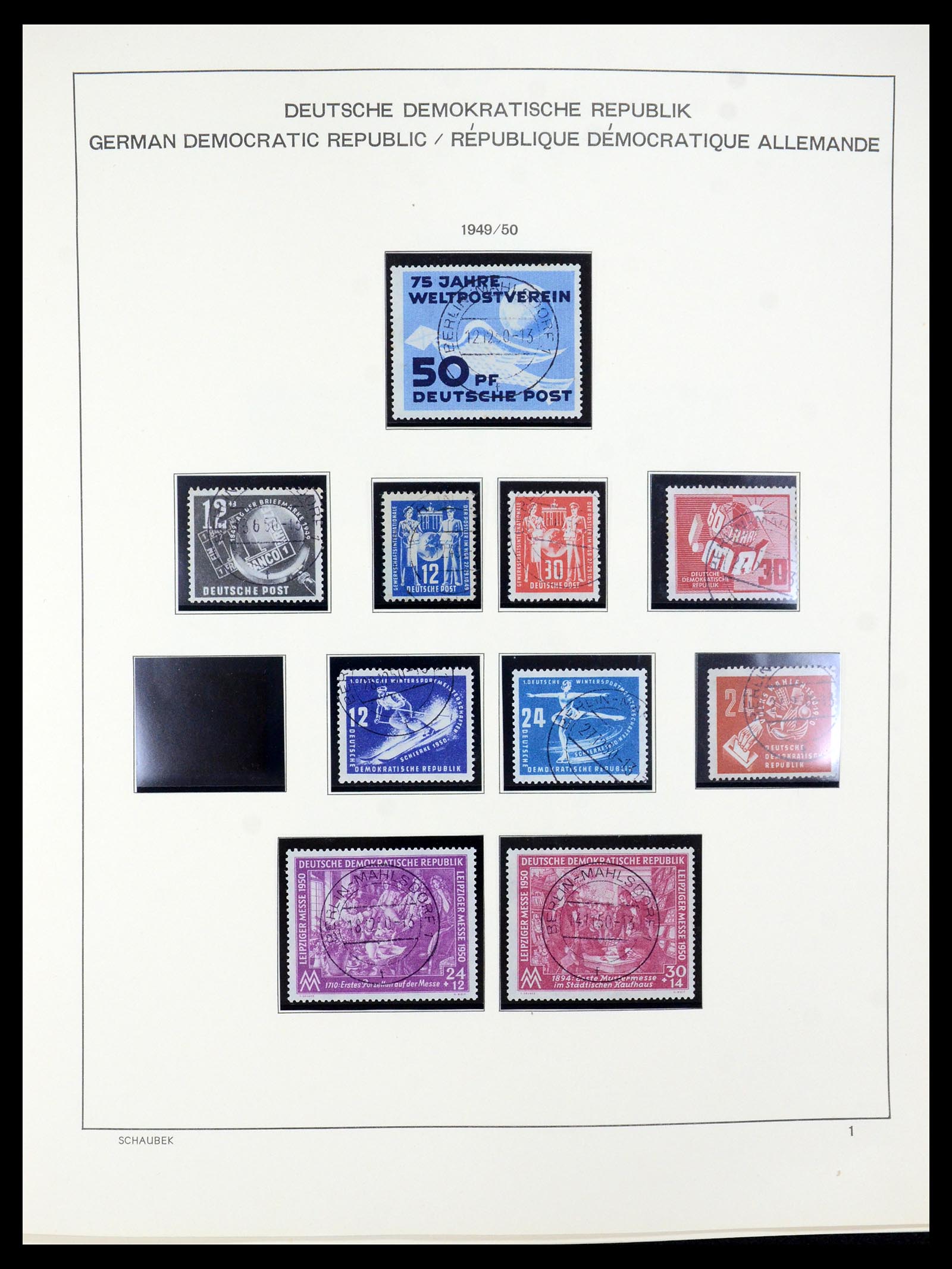 35484 001 - Postzegelverzameling 35484 DDR 1949-1963.
