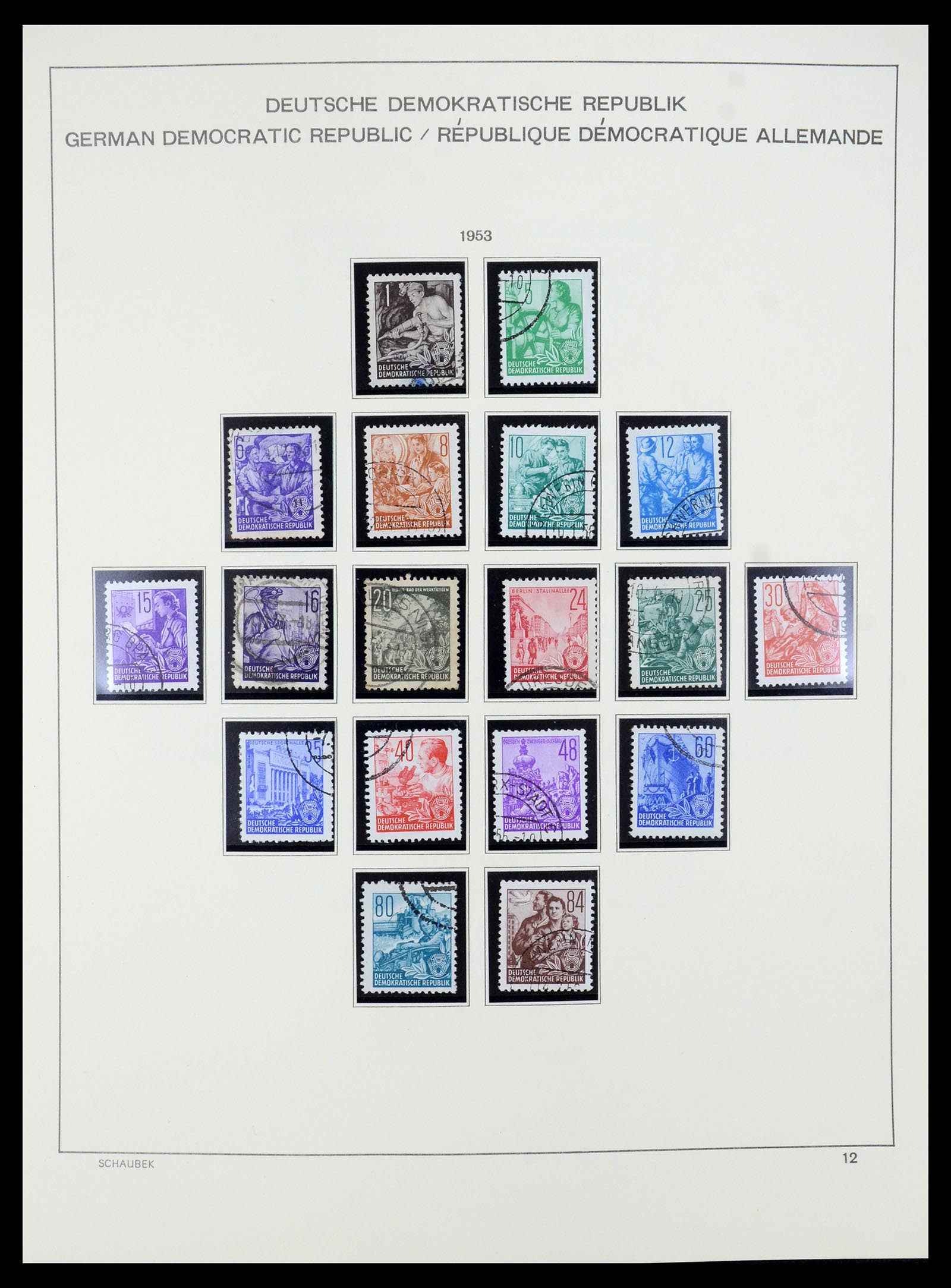 35484 012 - Stamp Collection 35484 GDR 1949-1963.