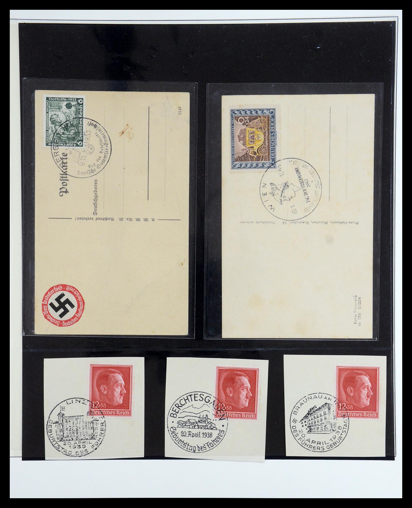 35485 033 - Stamp Collection 35485 Germany Propaganda Cards.
