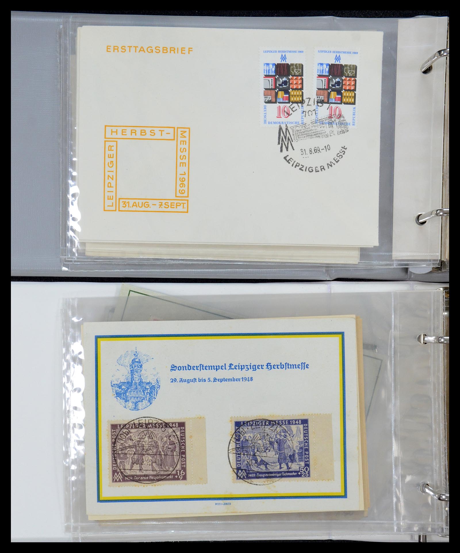 35491 008 - Postzegelverzameling 35491 Duitsland brieven en FDC's 1947-1990.