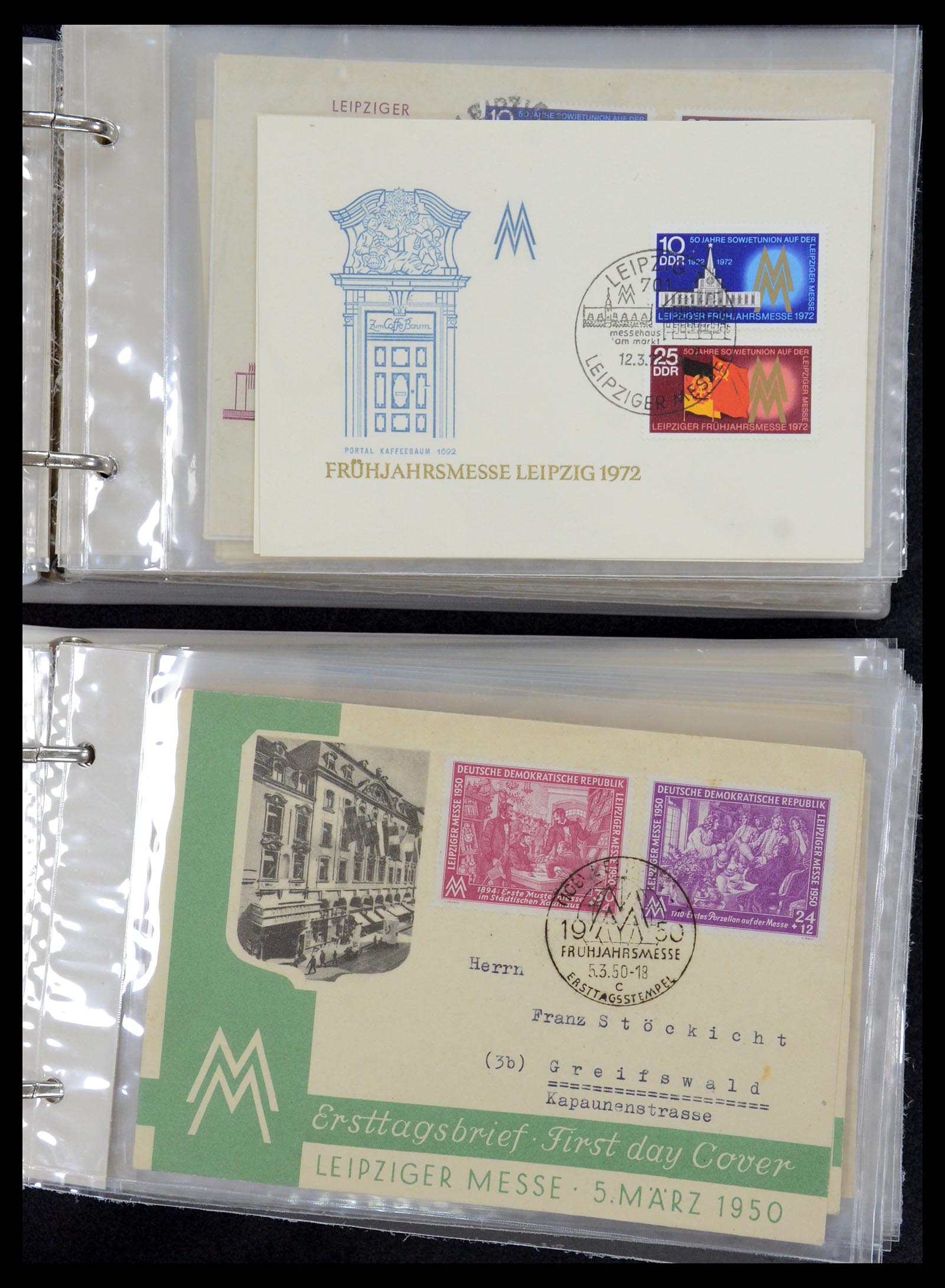 35491 012 - Postzegelverzameling 35491 Duitsland brieven en FDC's 1947-1990.