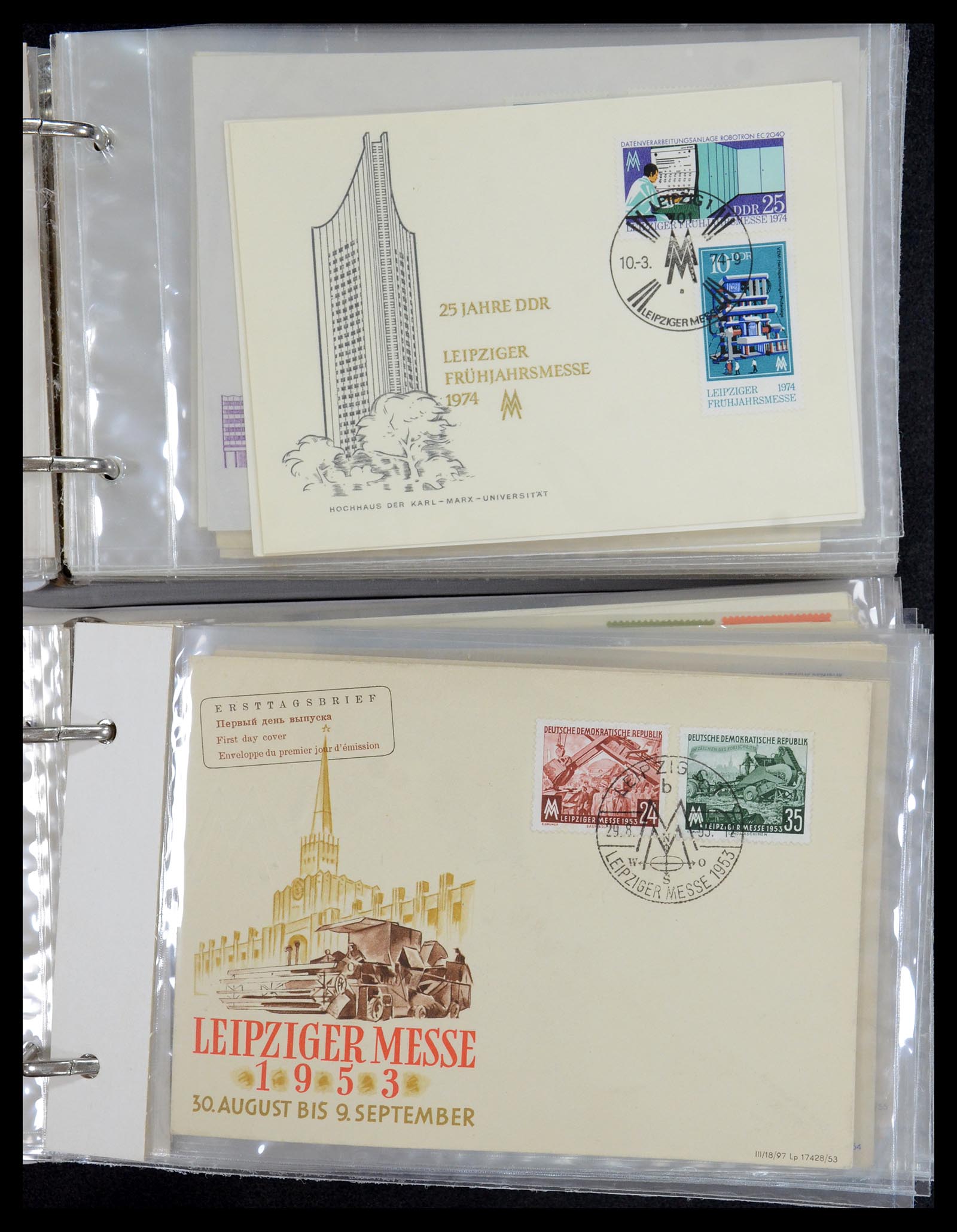 35491 019 - Postzegelverzameling 35491 Duitsland brieven en FDC's 1947-1990.