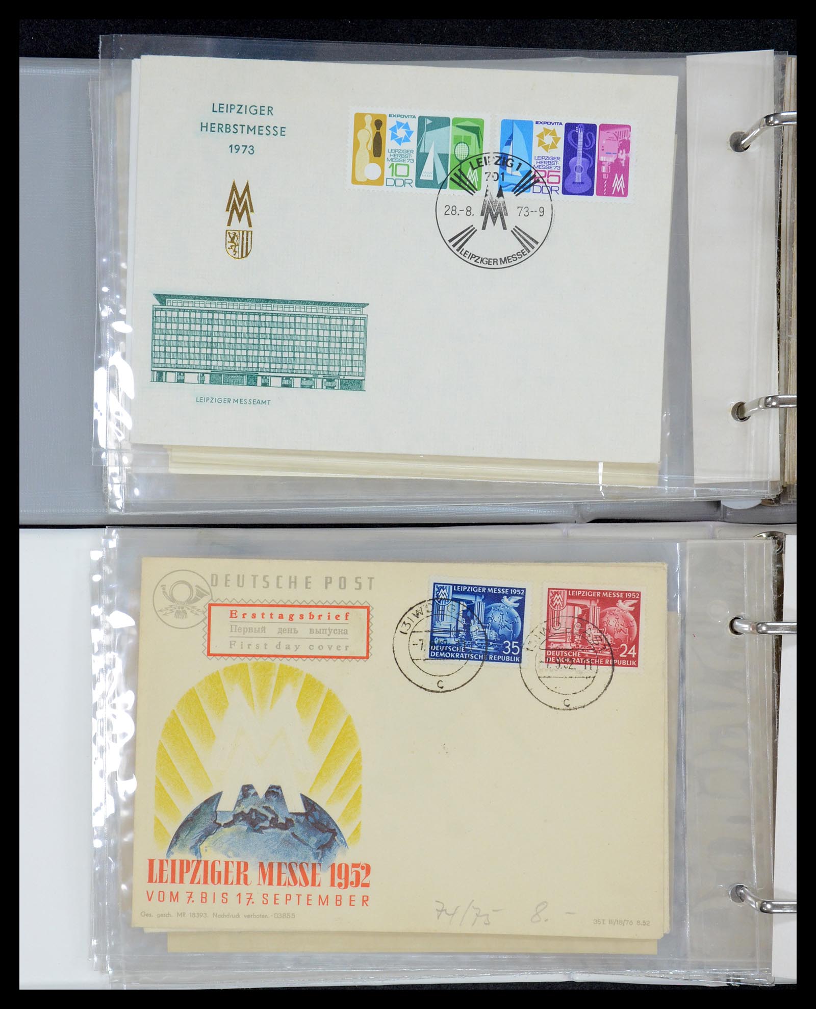 35491 020 - Postzegelverzameling 35491 Duitsland brieven en FDC's 1947-1990.