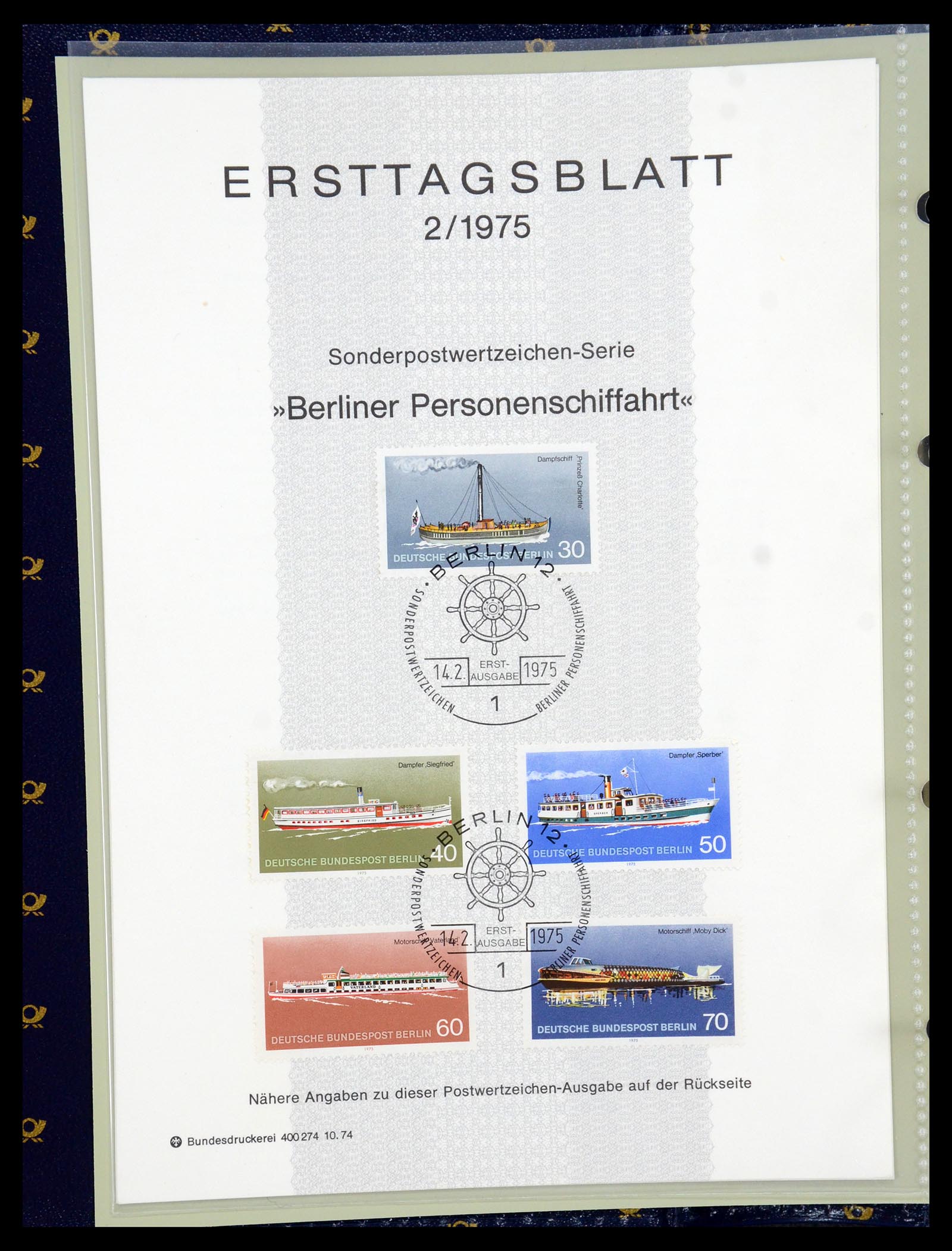 35492 002 - Stamp Collection 35492 Bundespost first day sheets 1975-2016!