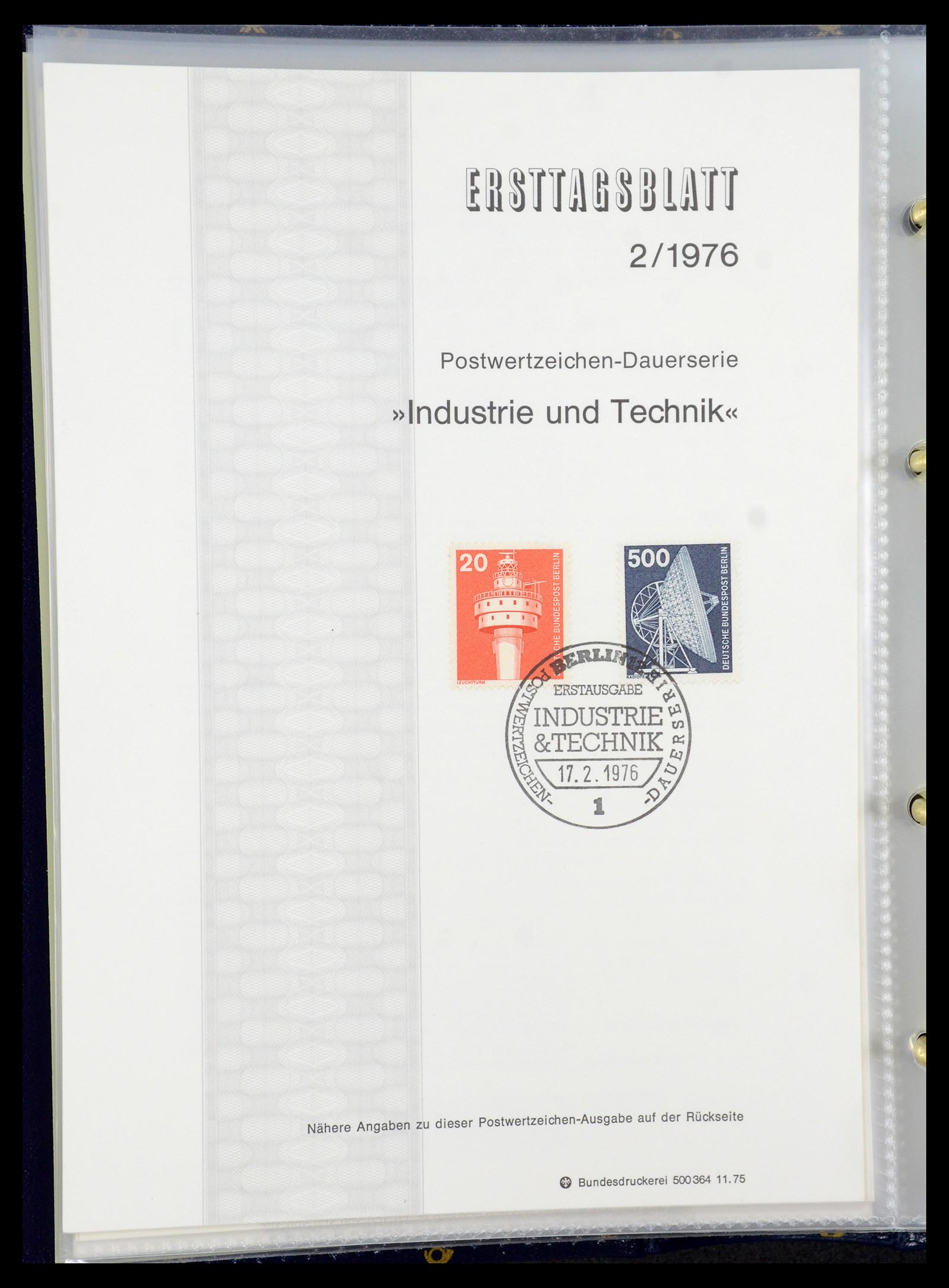 35492 016 - Postzegelverzameling 35492 Bundespost eerstedagbladen 1975-2016!